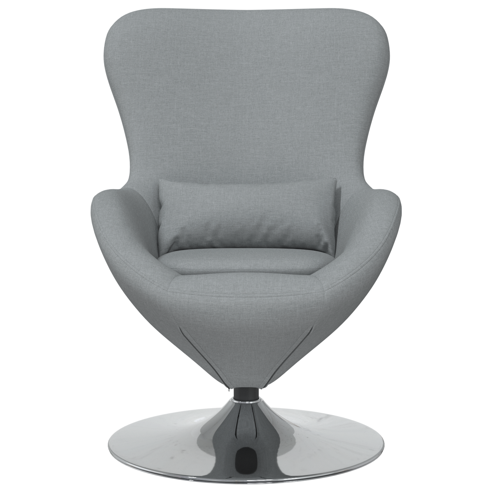 Egg Chair Light Grey Fabric - Image 4