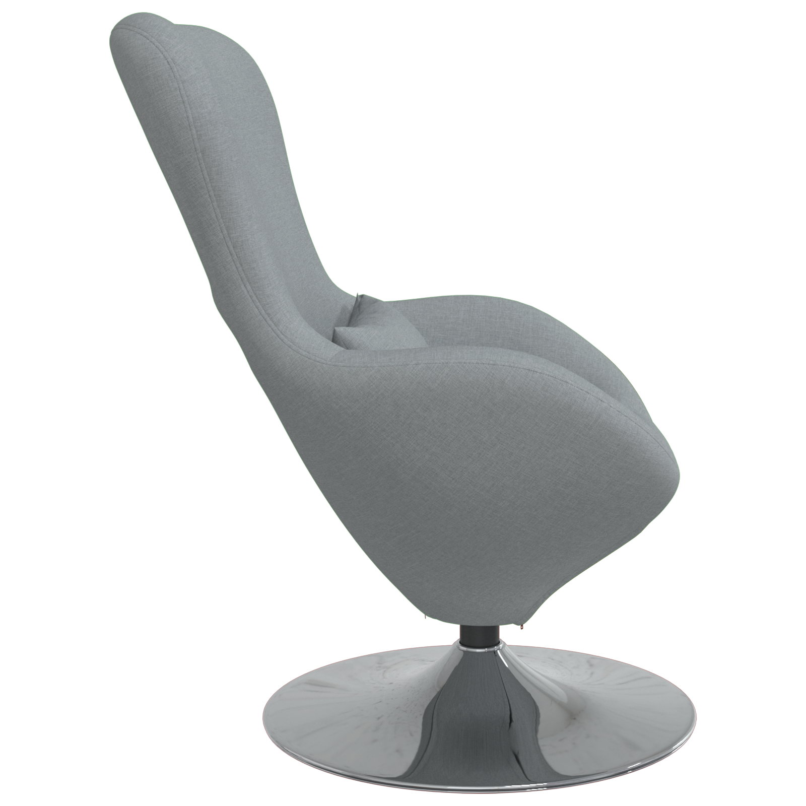 Egg Chair Light Grey Fabric - Image 5