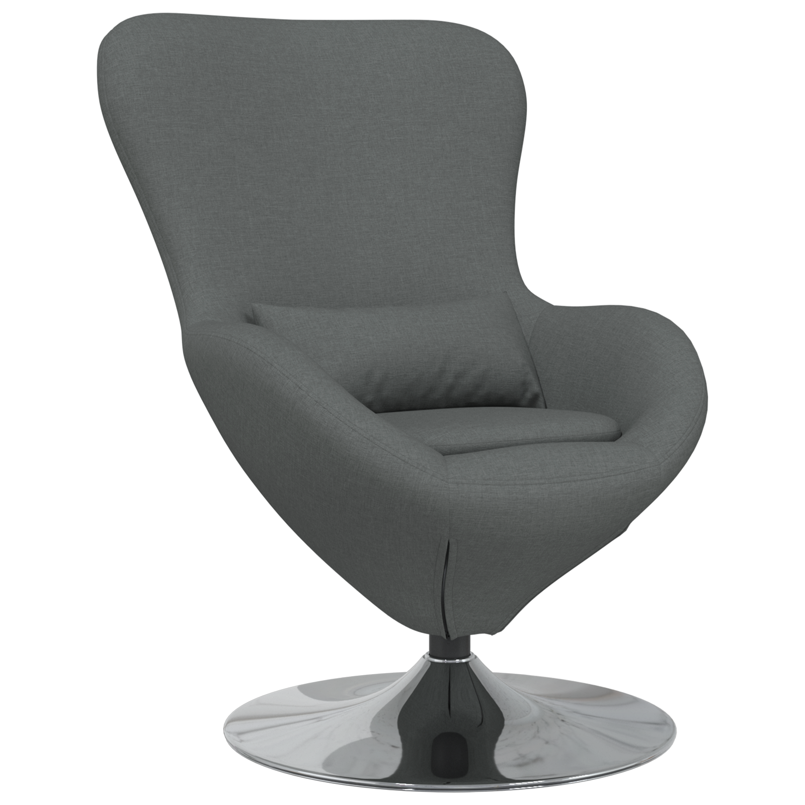 Egg Chair Dark Grey Fabric - Image 2