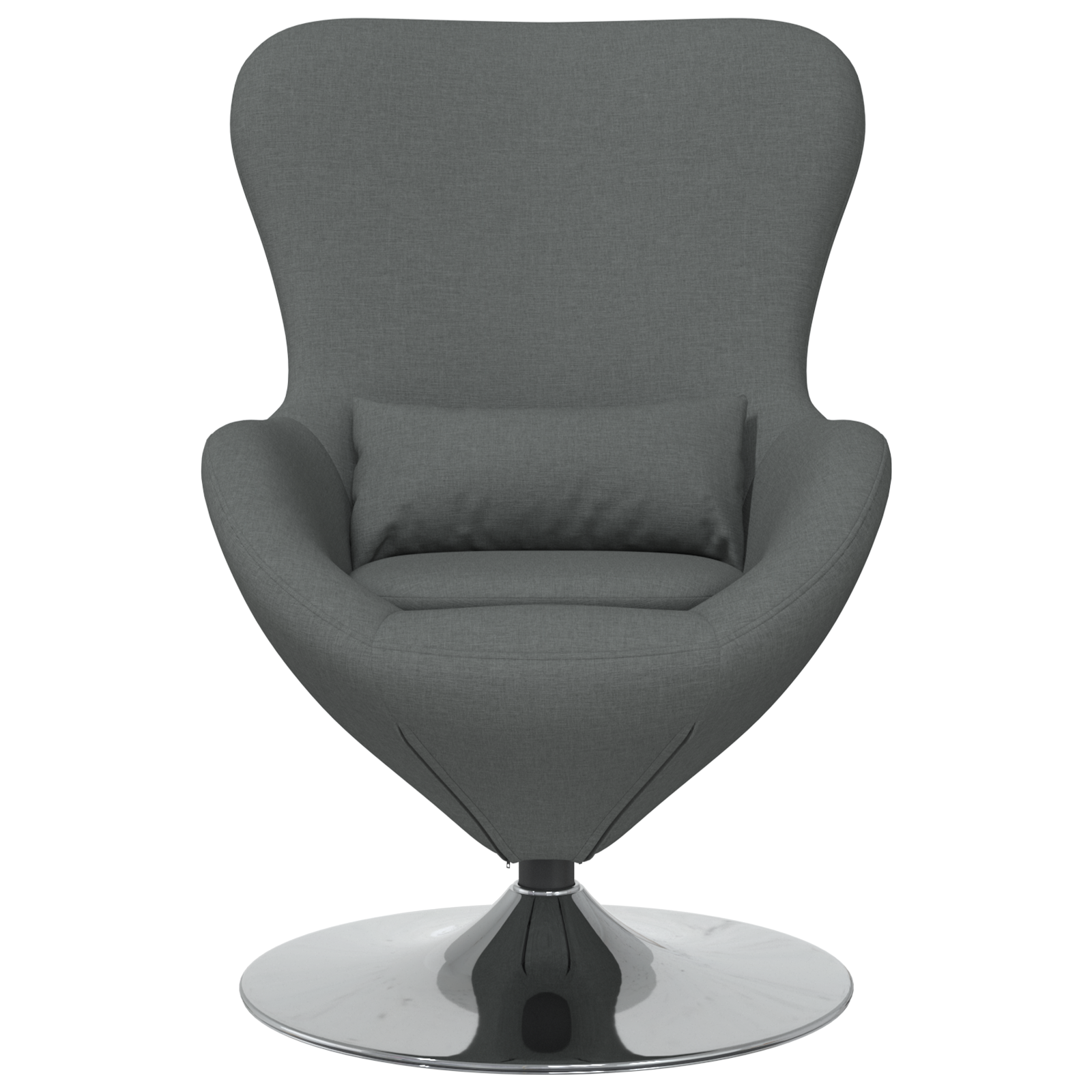 Egg Chair Dark Grey Fabric - Image 4