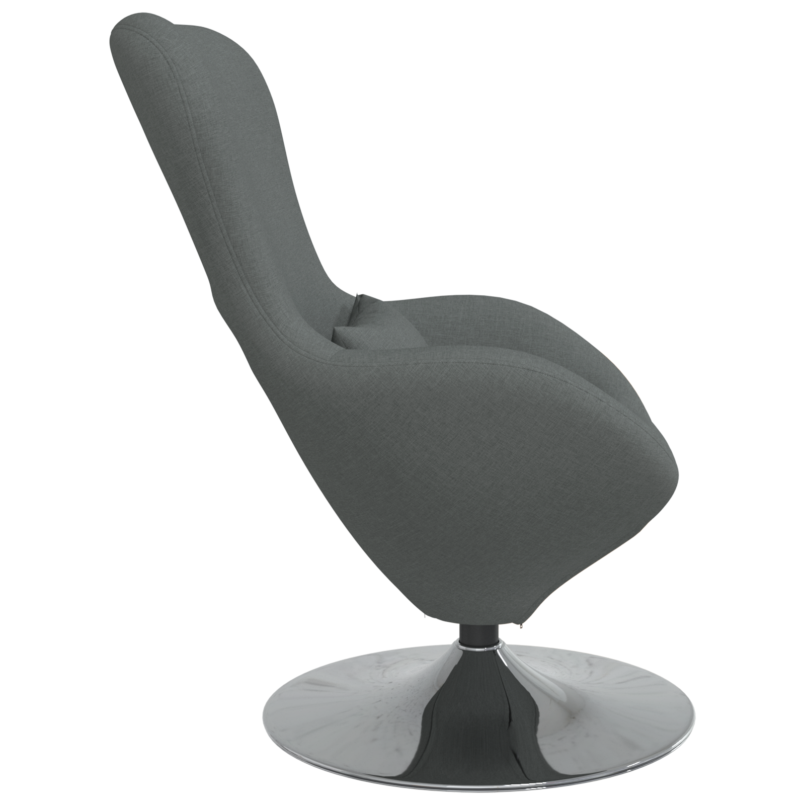 Egg Chair Dark Grey Fabric - Image 5