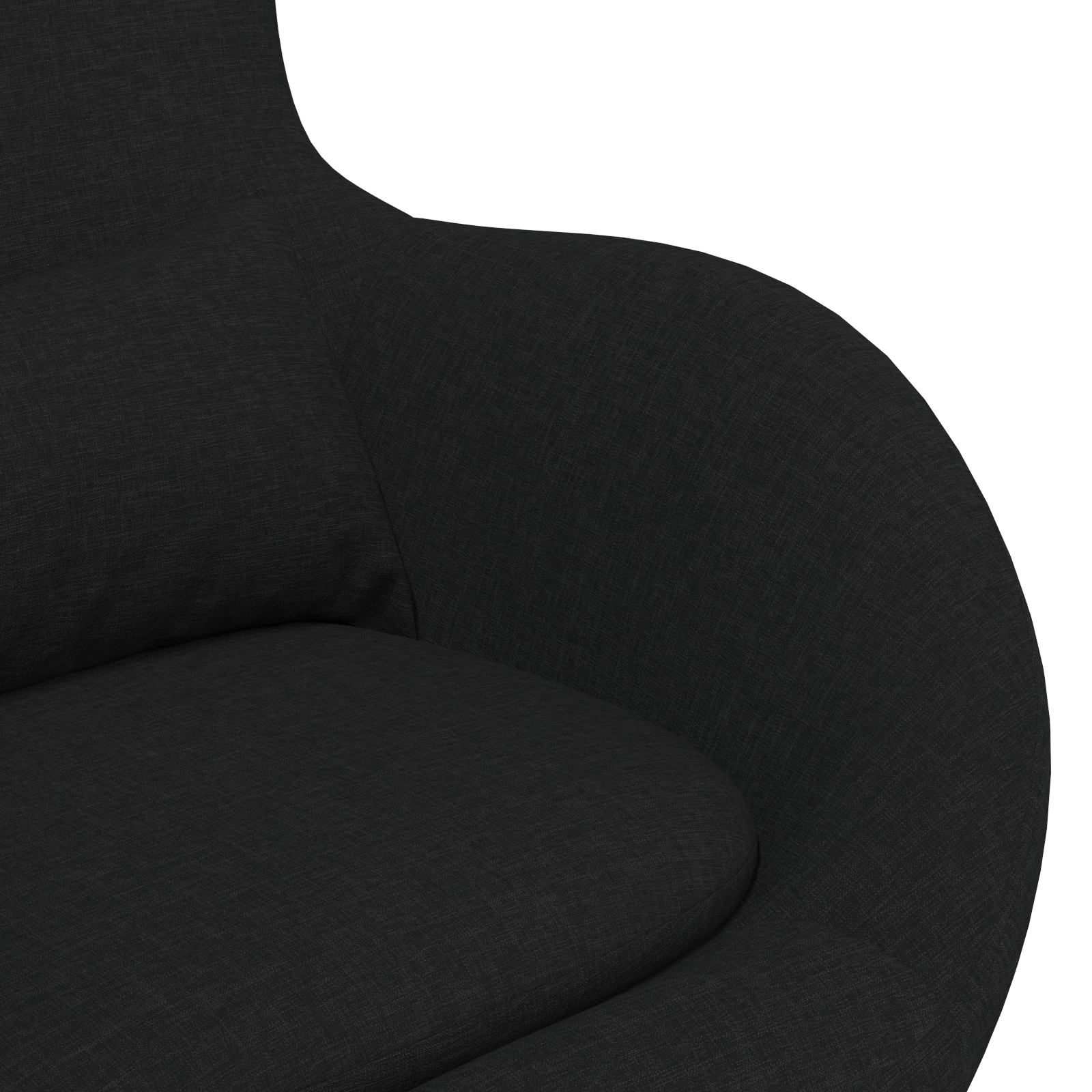 Egg Chair Black Fabric - Image 7