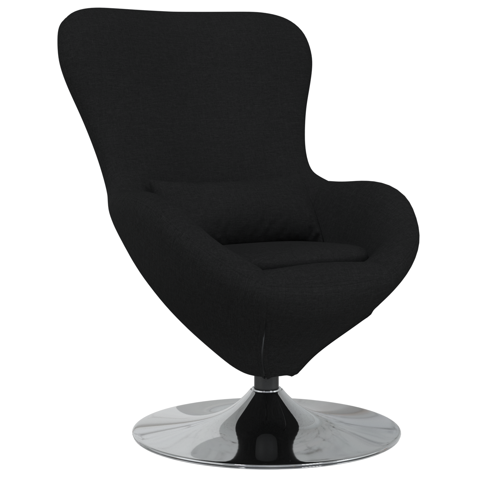 Egg Chair Black Fabric - Image 2