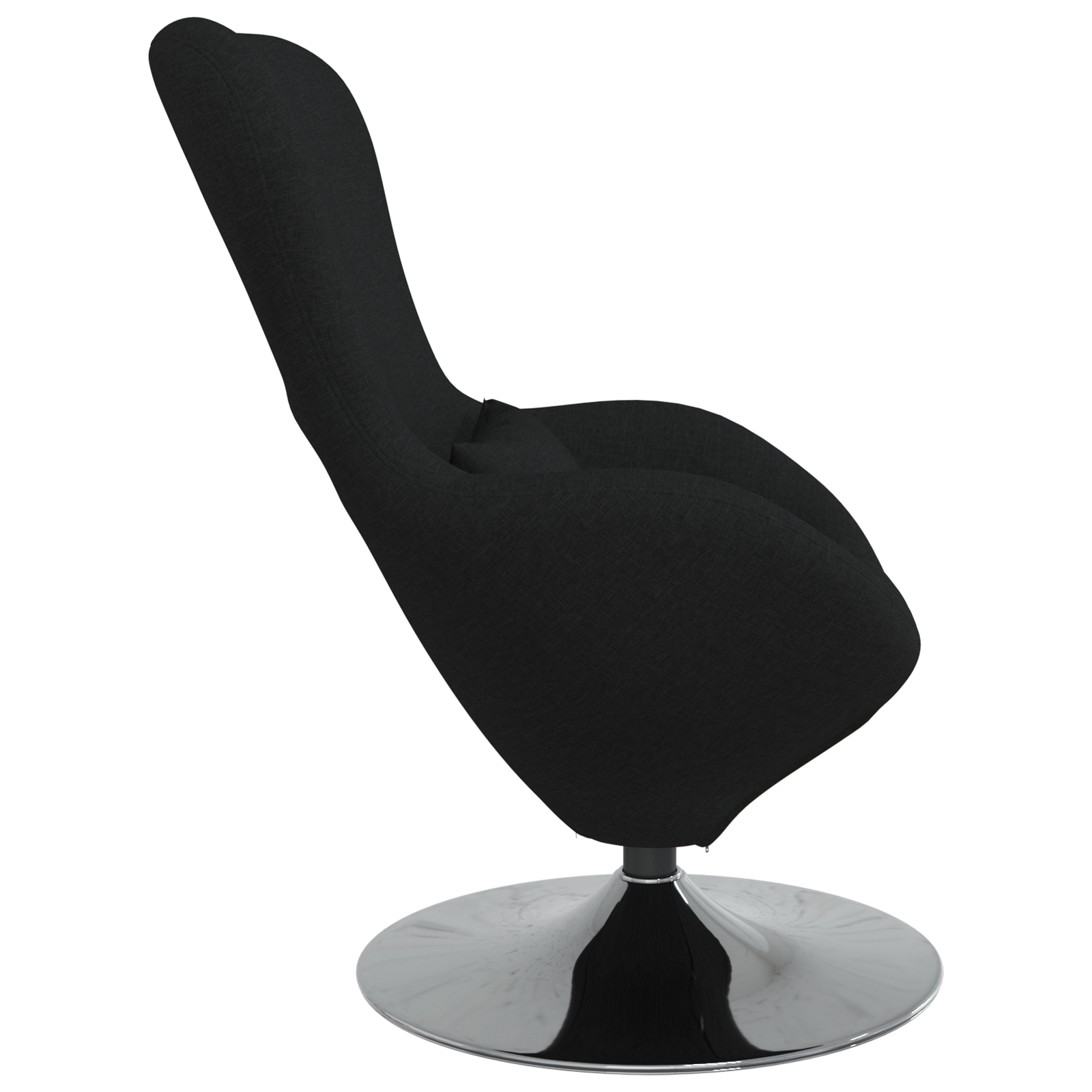 Egg Chair Black Fabric - Image 5