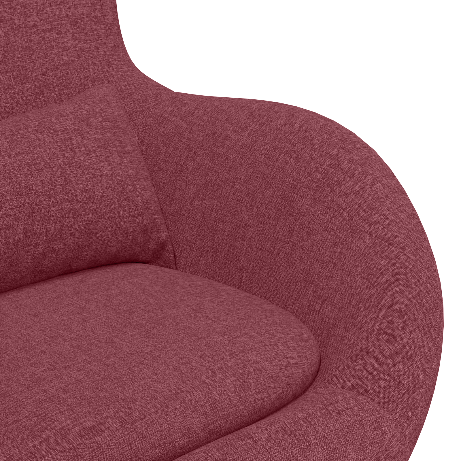 Egg Chair Wine Red Fabric - Image 7