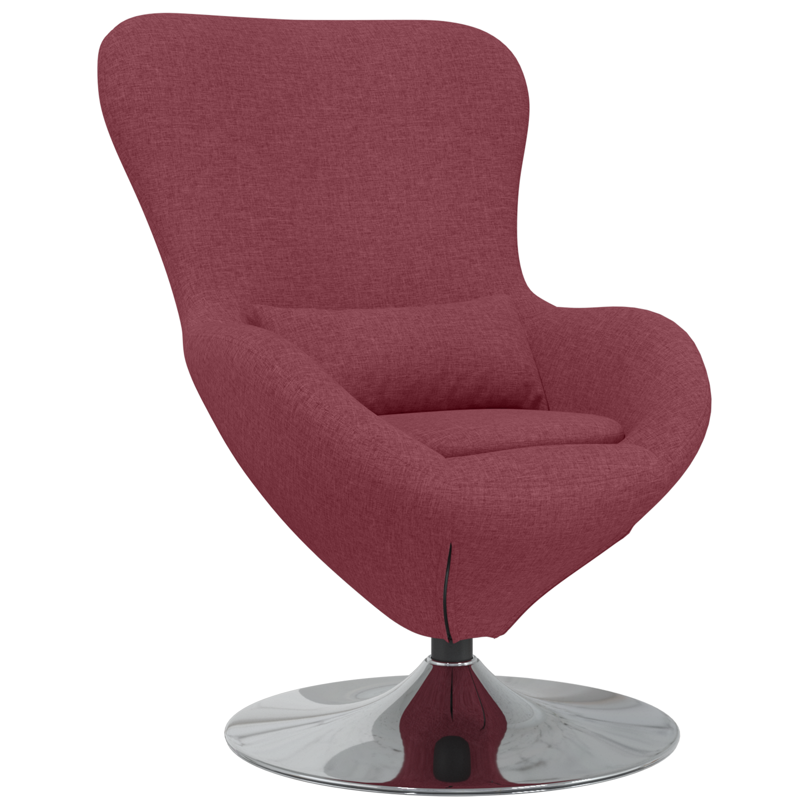 Egg Chair Wine Red Fabric - Image 2