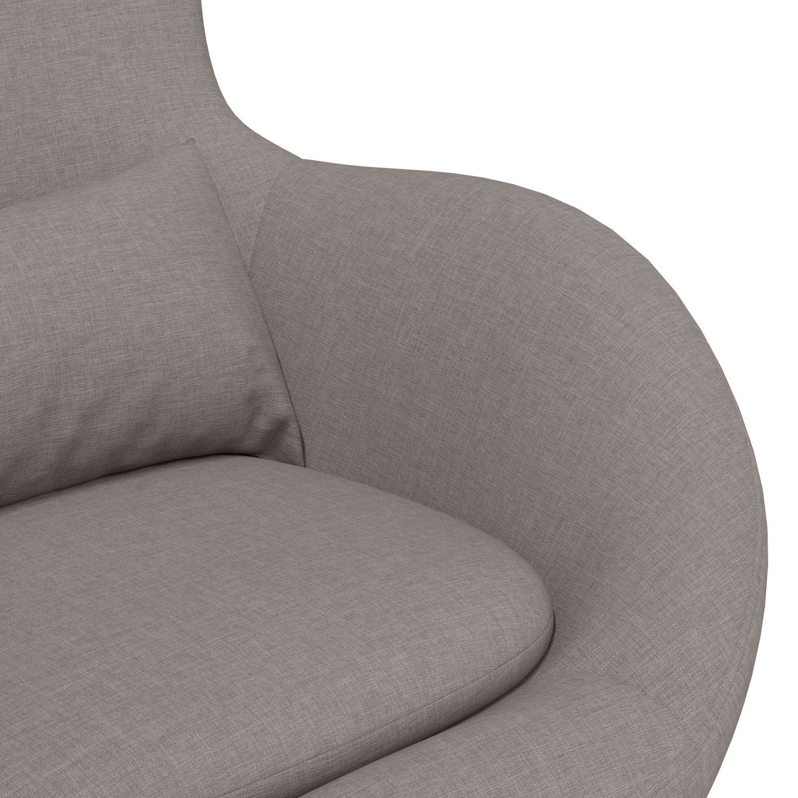 Egg Chair Taupe Fabric - Image 7