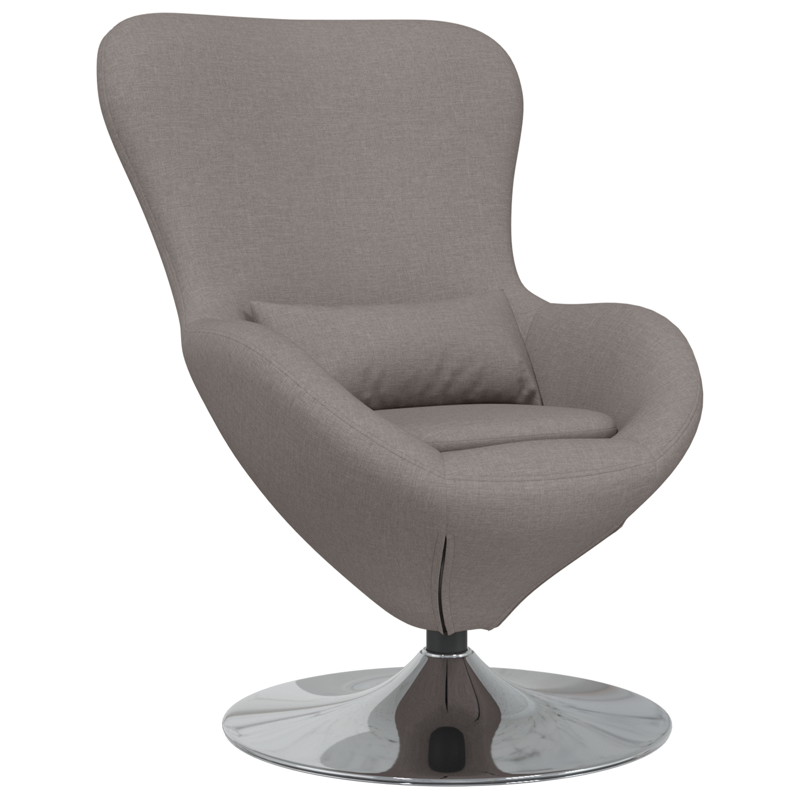 Egg Chair Taupe Fabric - Image 2