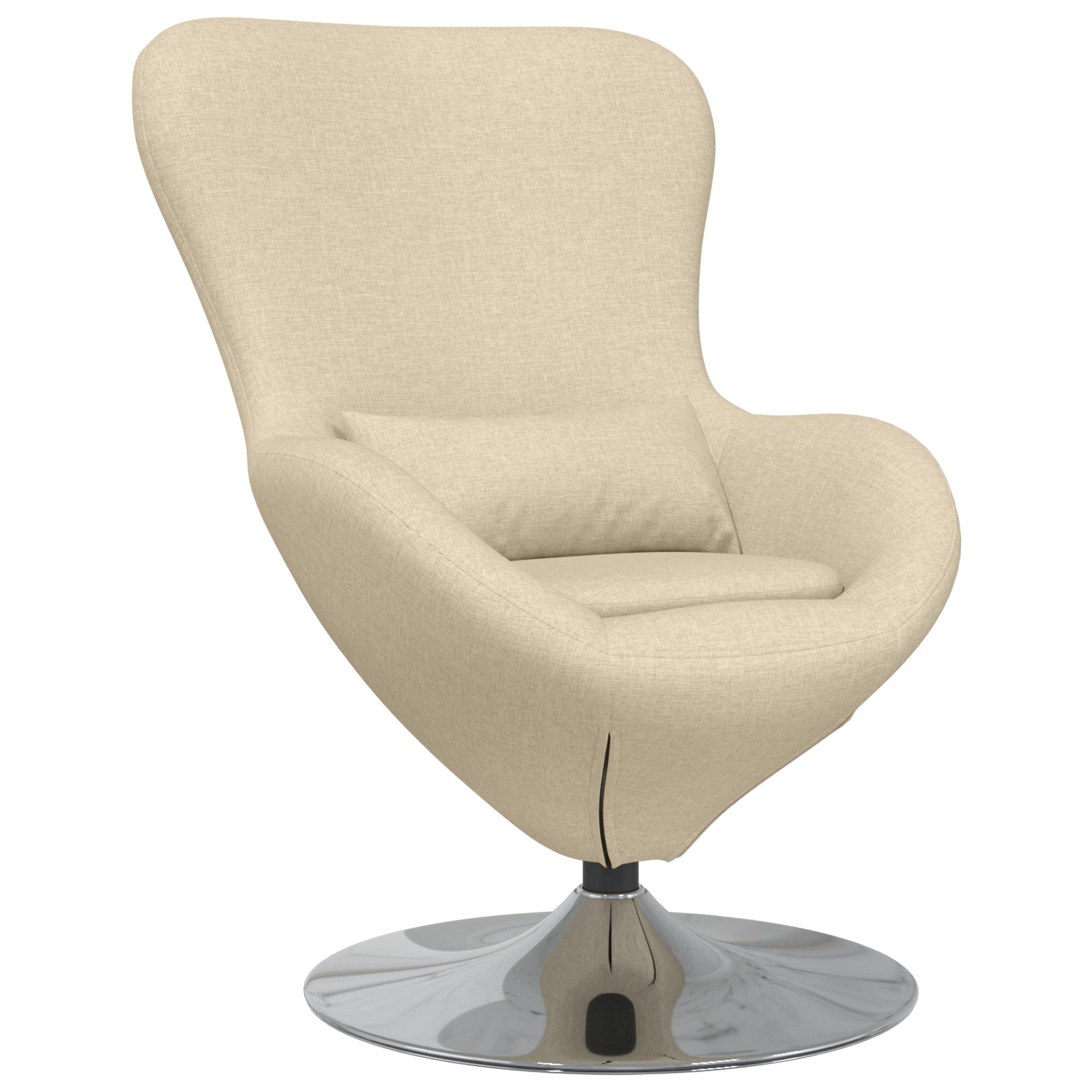 Egg Chair Cream Fabric - Image 2