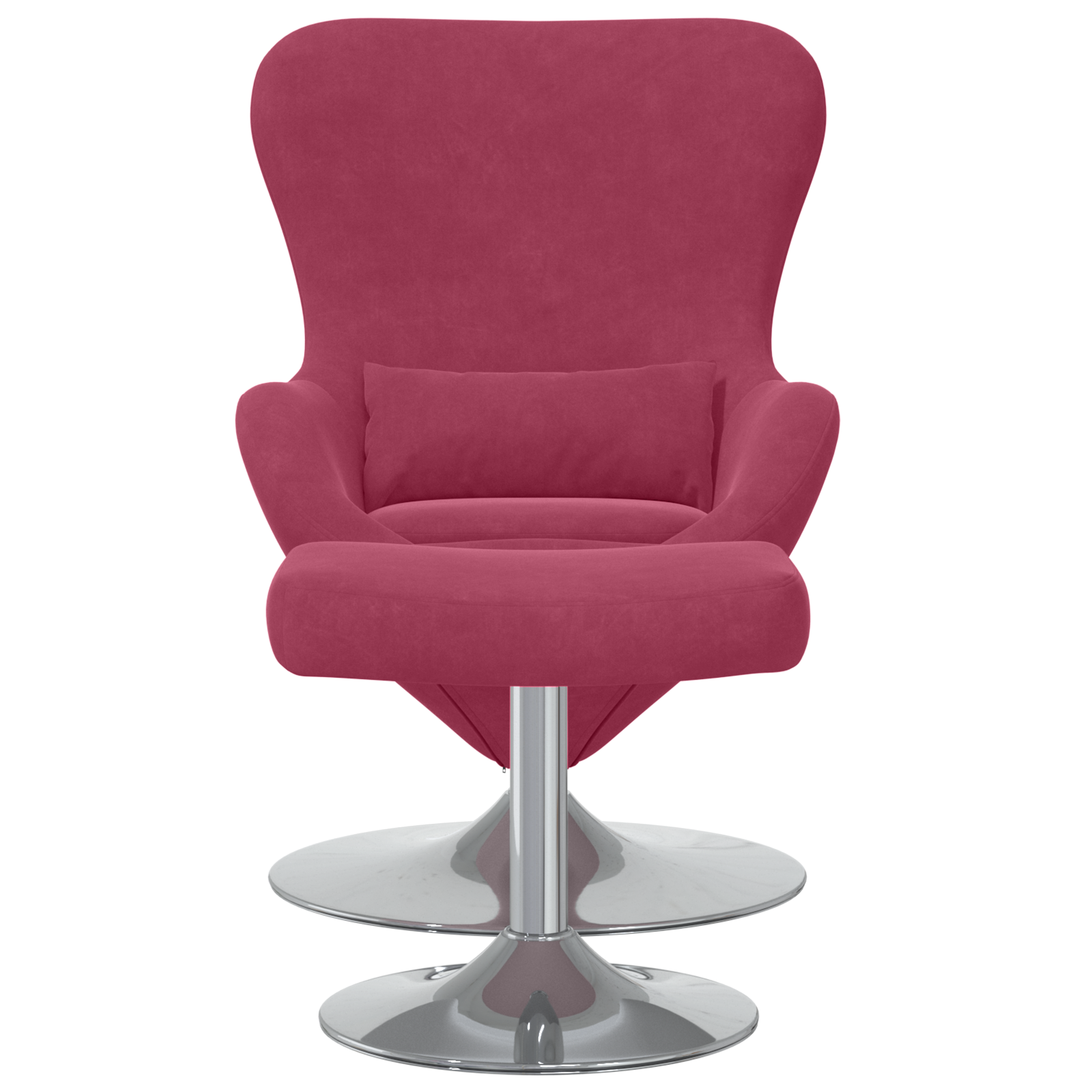 Egg Chair with Footstool Wine Red Velvet - Image 4