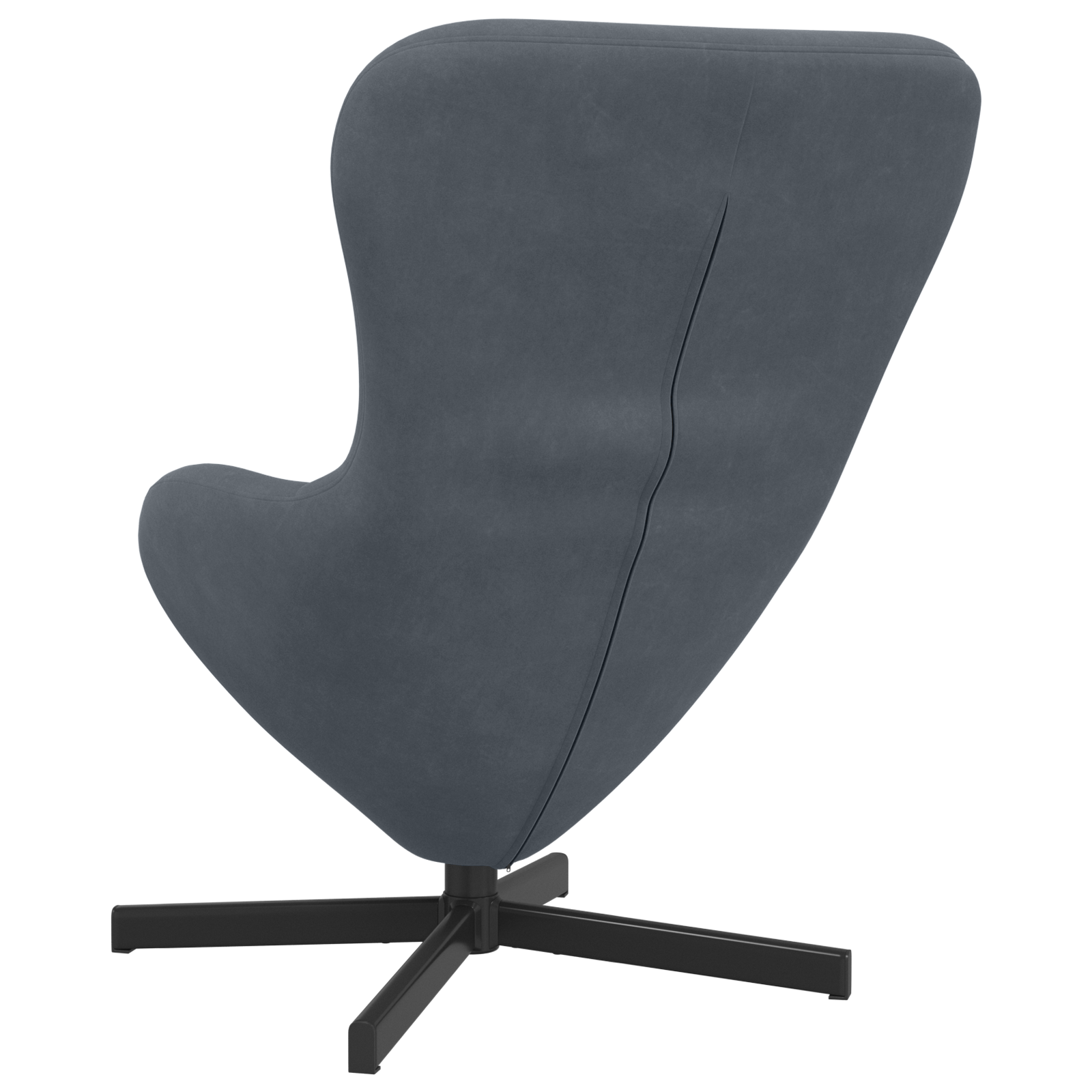 Egg Chair Dark Grey Velvet - Image 6