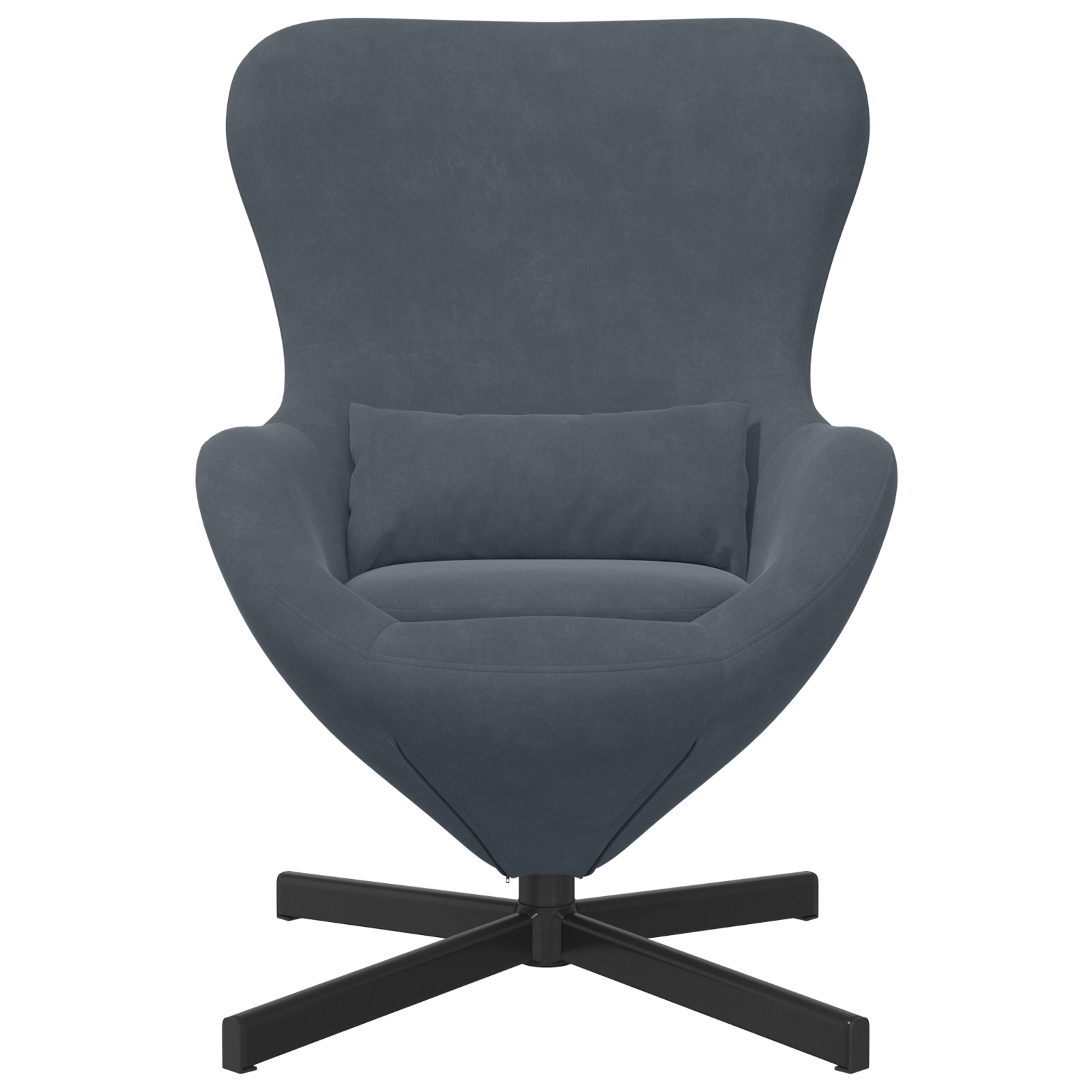 Egg Chair Dark Grey Velvet - Image 4