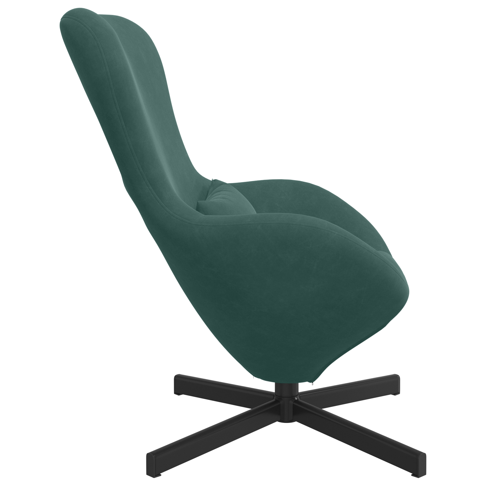 Egg Chair Dark Green Velvet - Image 5