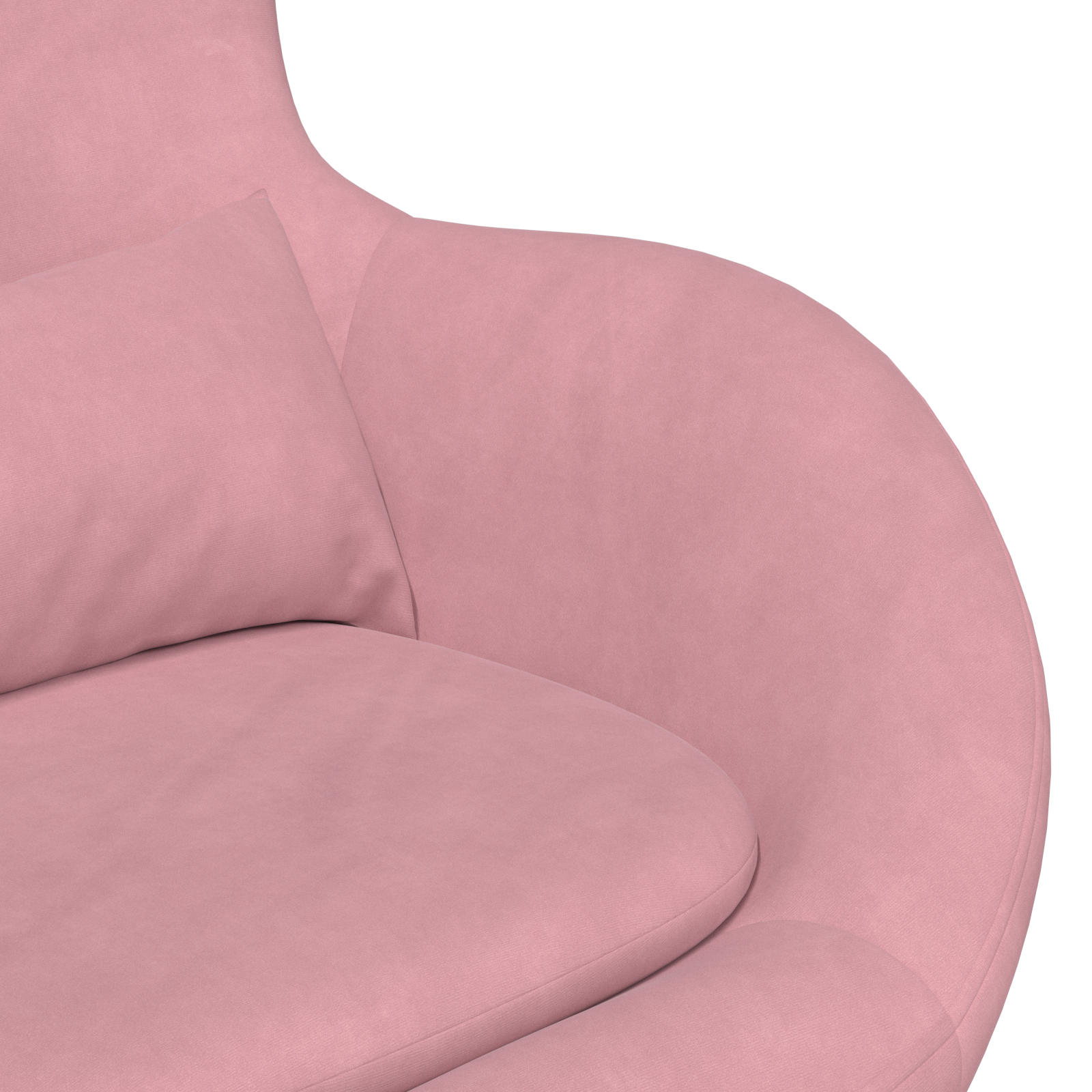 Egg Chair Pink Velvet - Image 7