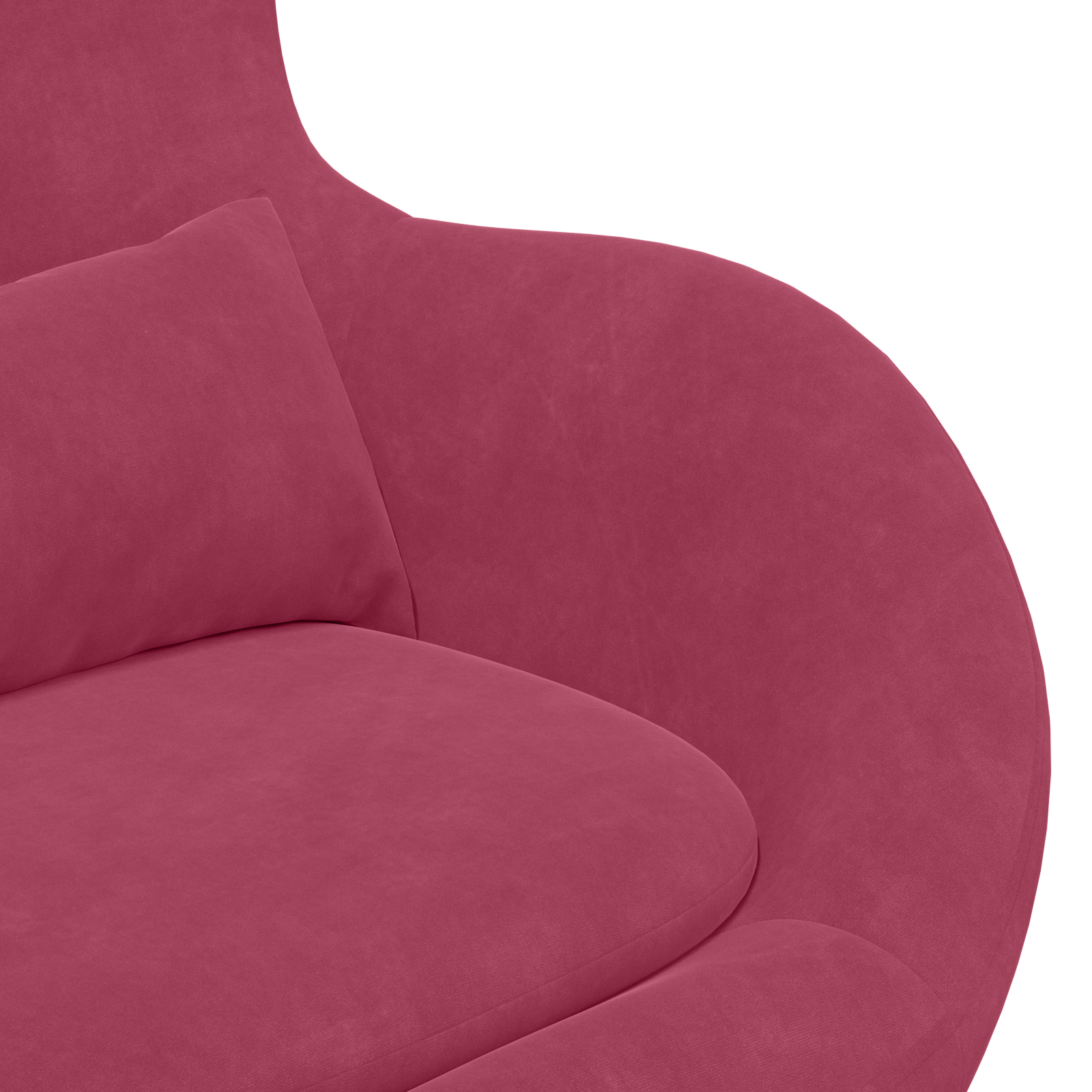 Egg Chair Wine Red Velvet - Image 7
