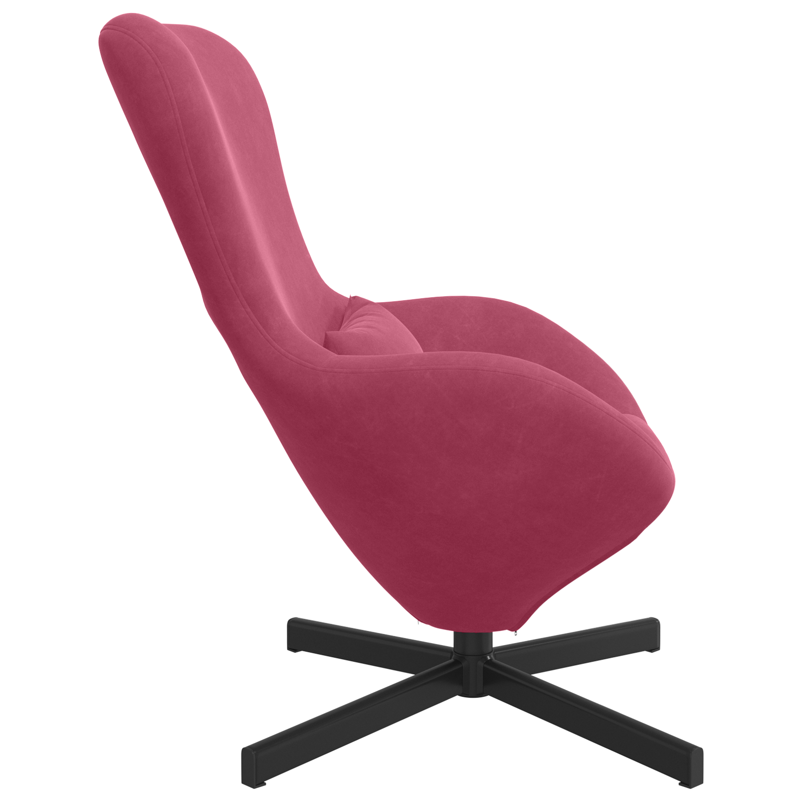 Egg Chair Wine Red Velvet - Image 5