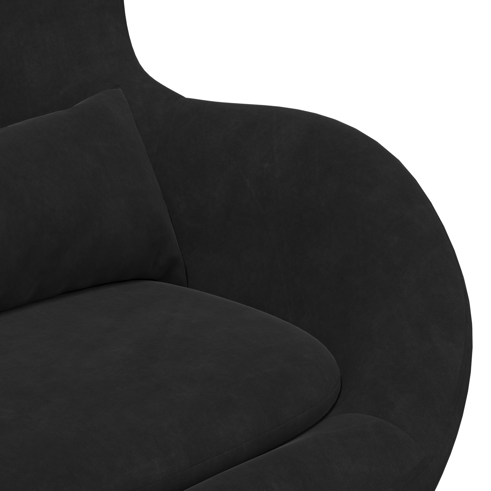 Egg Chair Black Velvet - Image 7