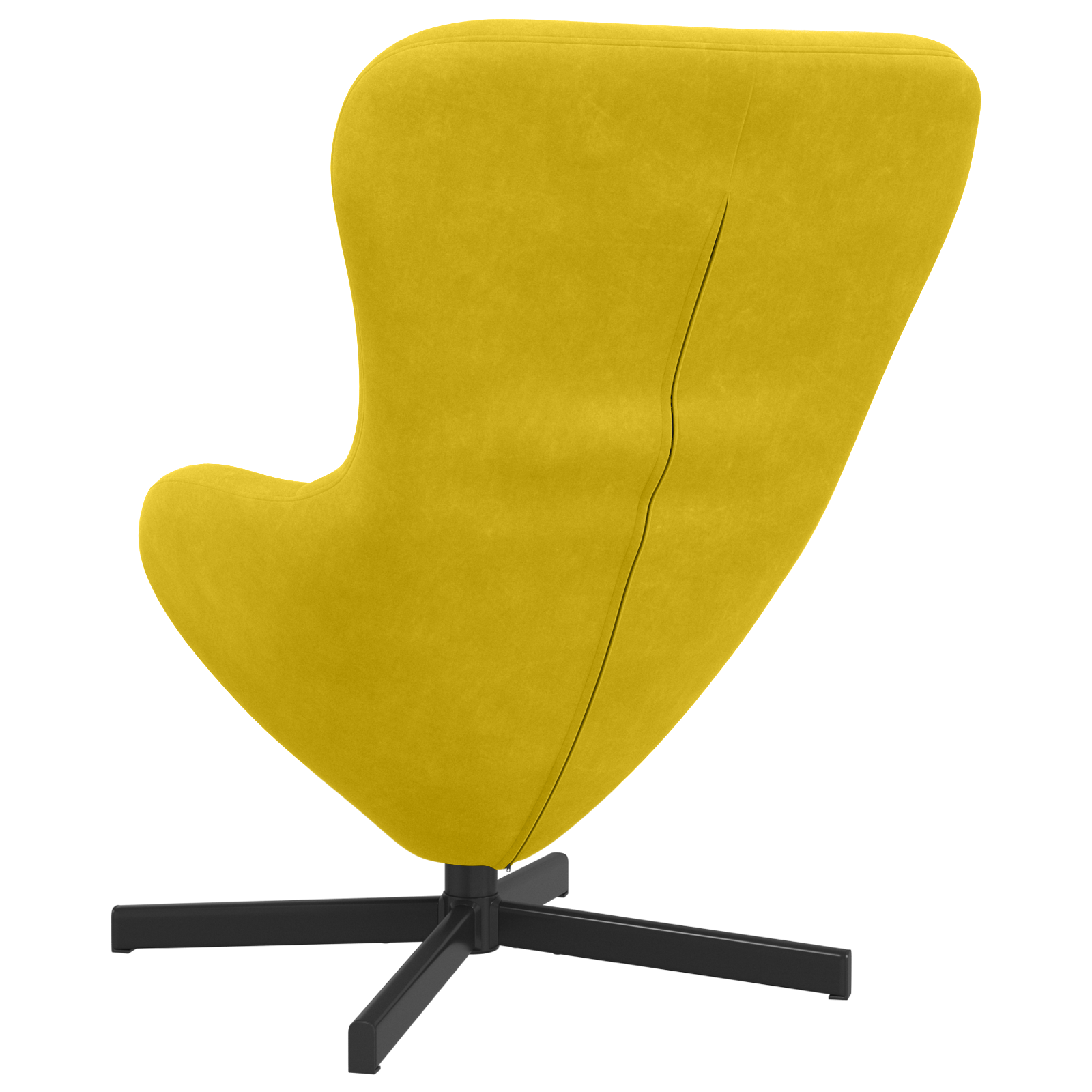 Egg Chair Yellow Velvet - Image 6
