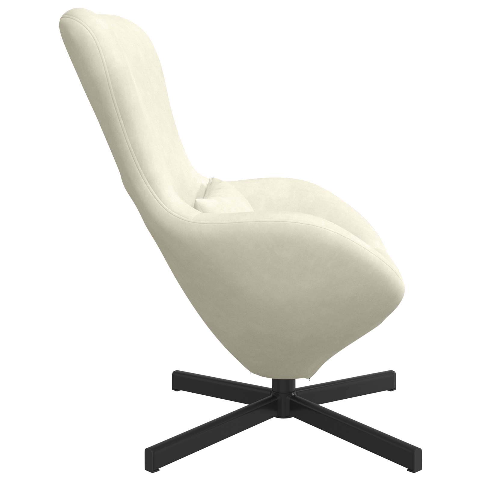 Egg Chair Cream Velvet - Image 5