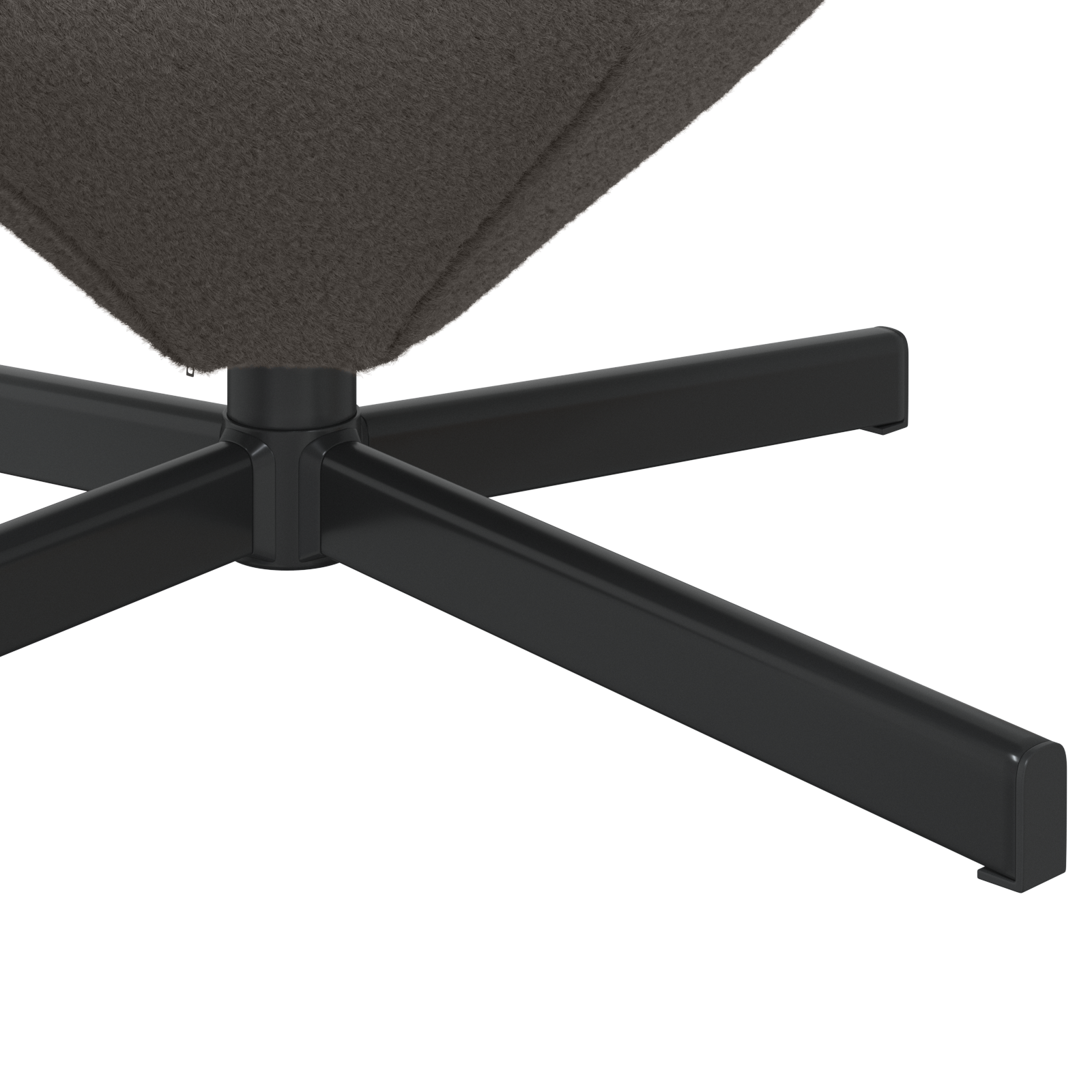 Egg Chair Dark Grey Curly Wool-like Fabric - Image 8