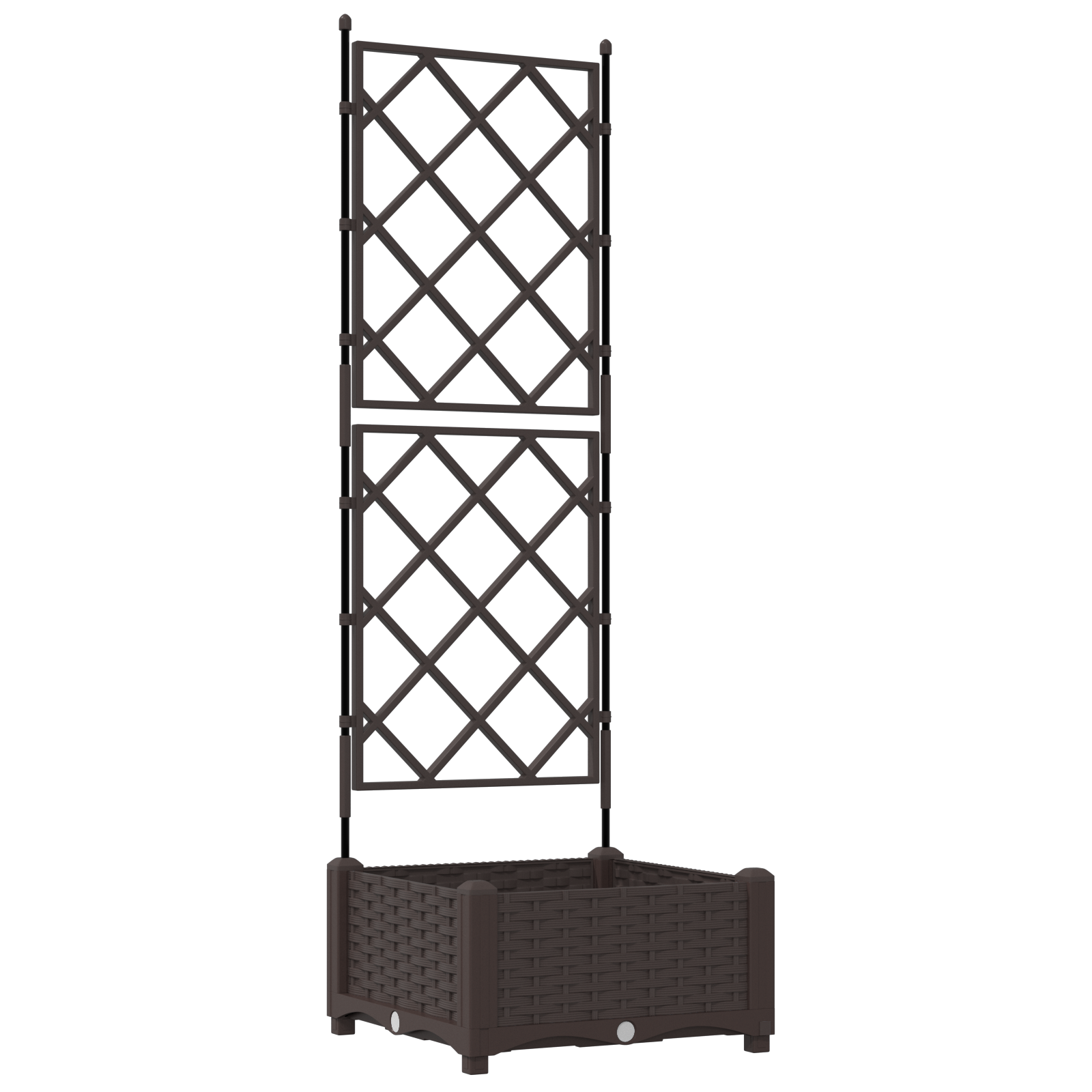Garden Planter with Trellis Brown 40x40x125,5 cm - Image 2