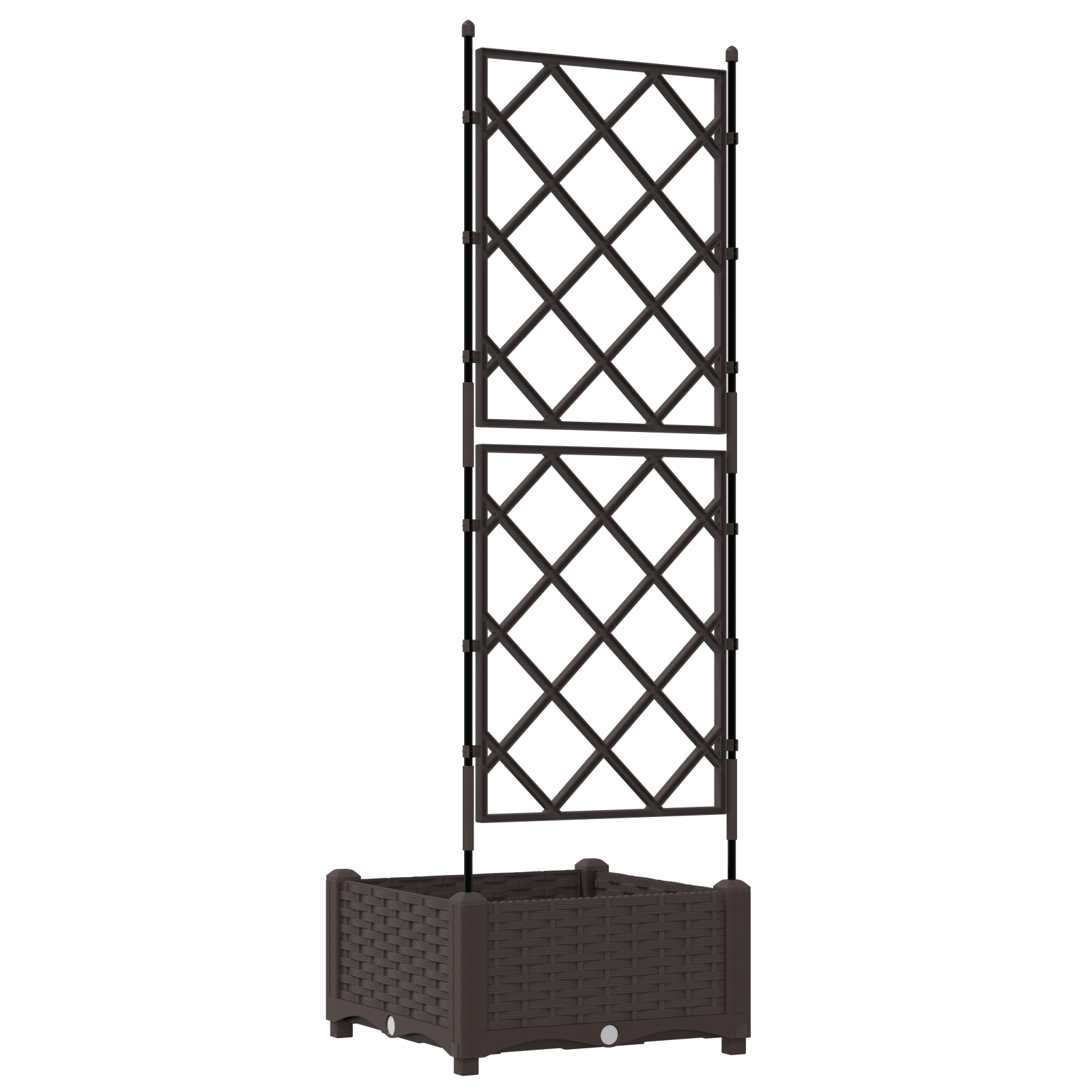 Garden Planter with Trellis Brown 40x40x125,5 cm - Image 7