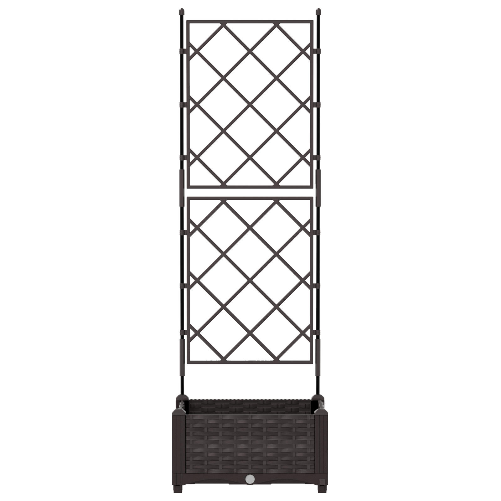 Garden Planter with Trellis Brown 40x40x125,5 cm - Image 5