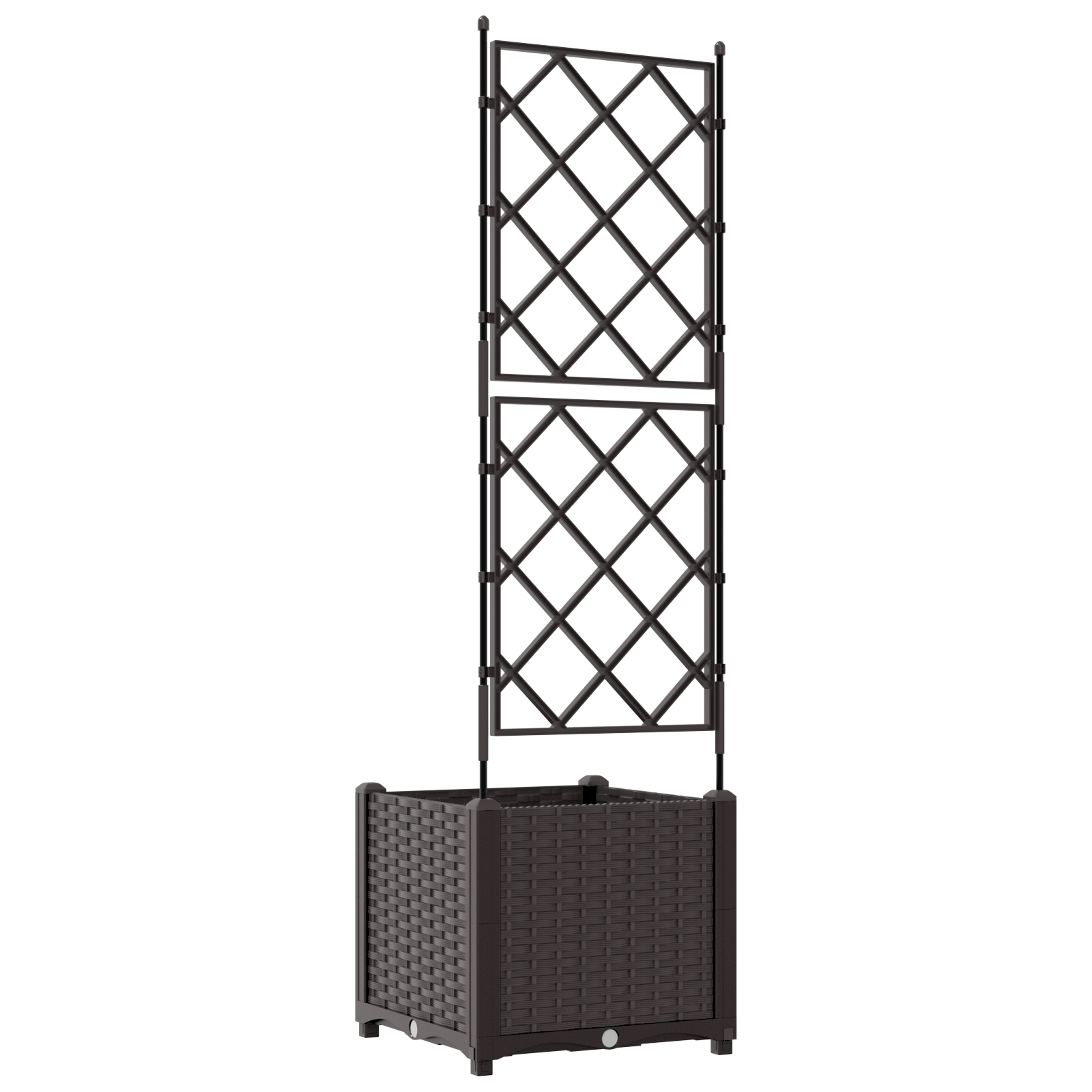 Garden Planter with Trellis Brown 40x40x143 cm - Image 7
