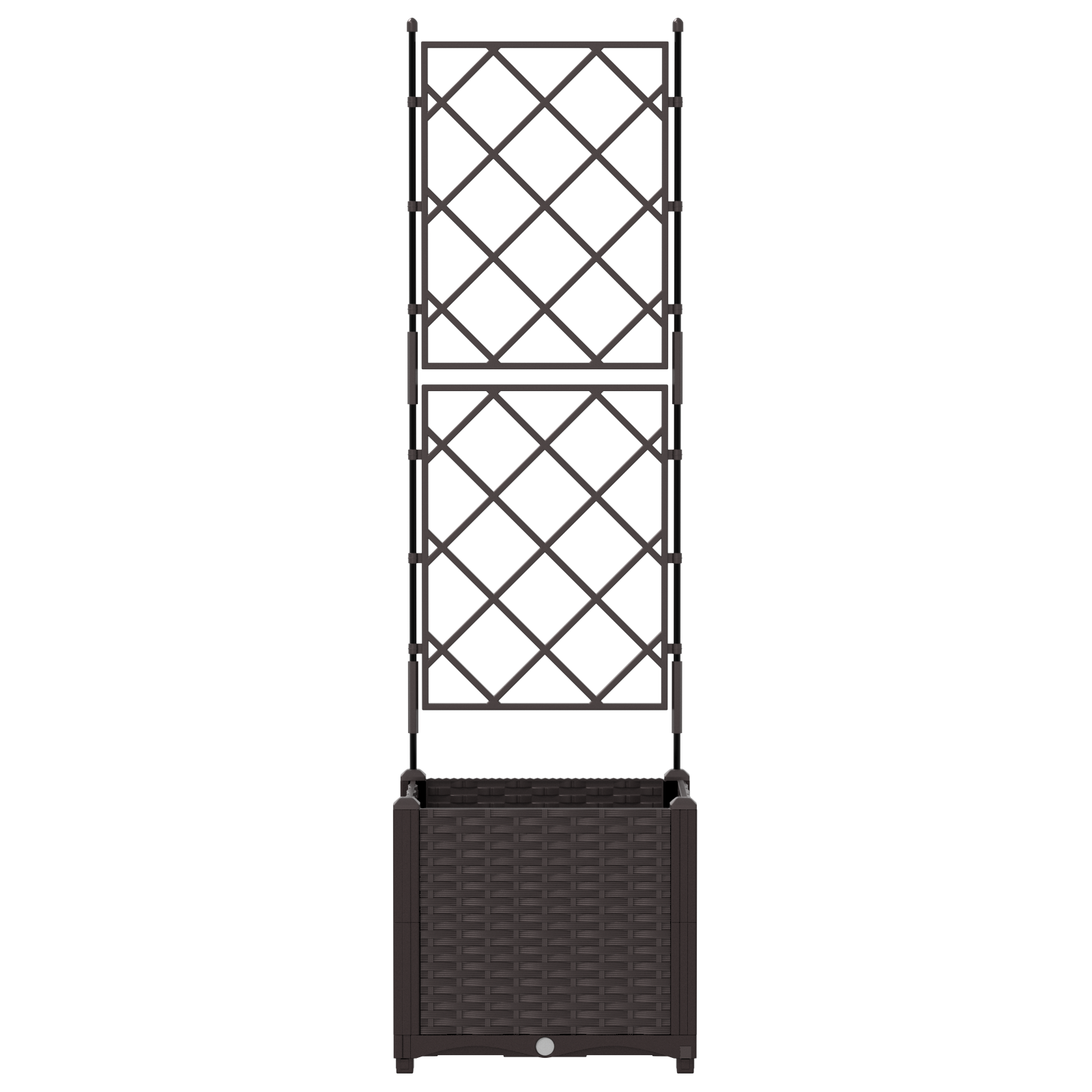 Garden Planter with Trellis Brown 40x40x143 cm - Image 5