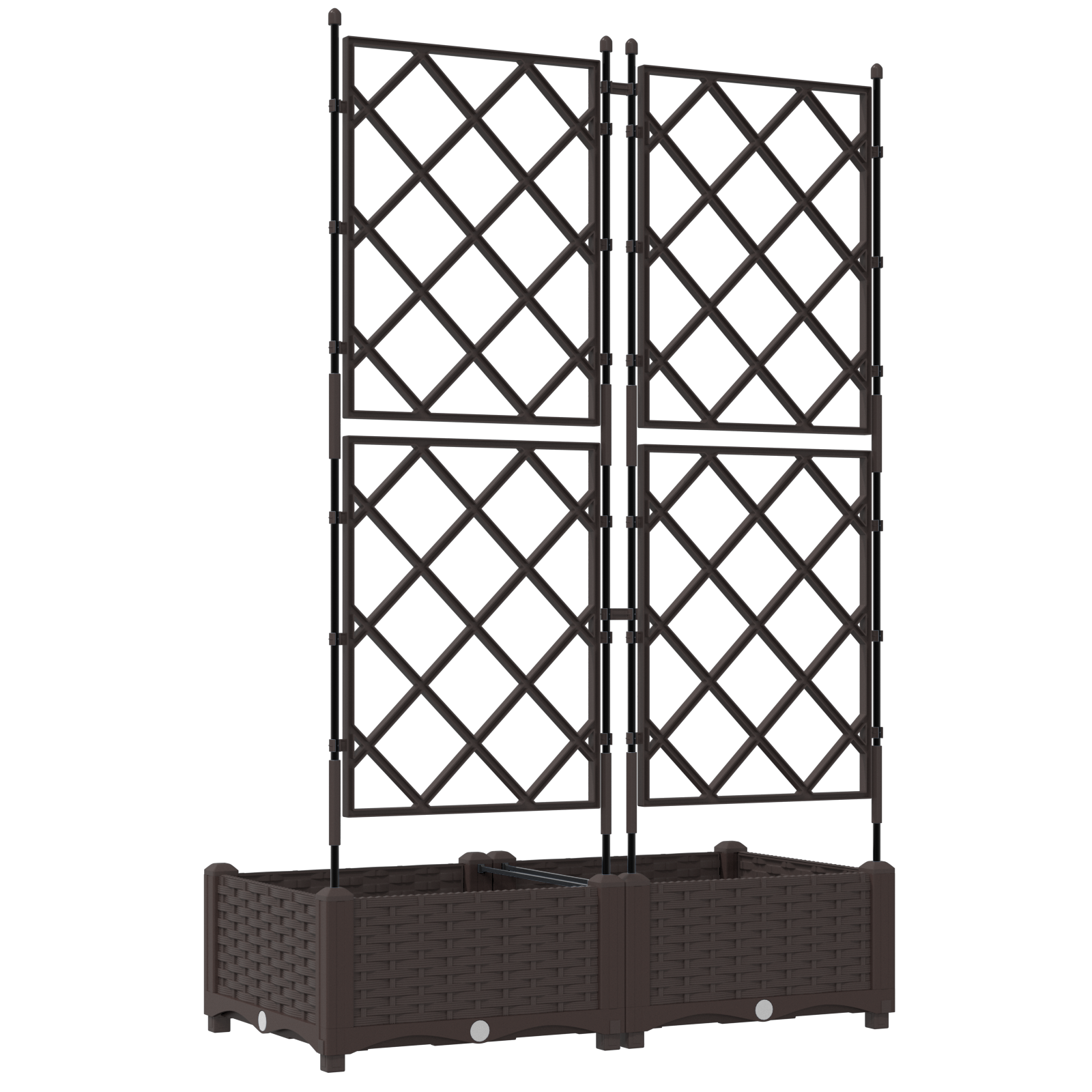 Garden Planter with Trellis 2 pcs Brown 80x40x125.5 cm - Image 7