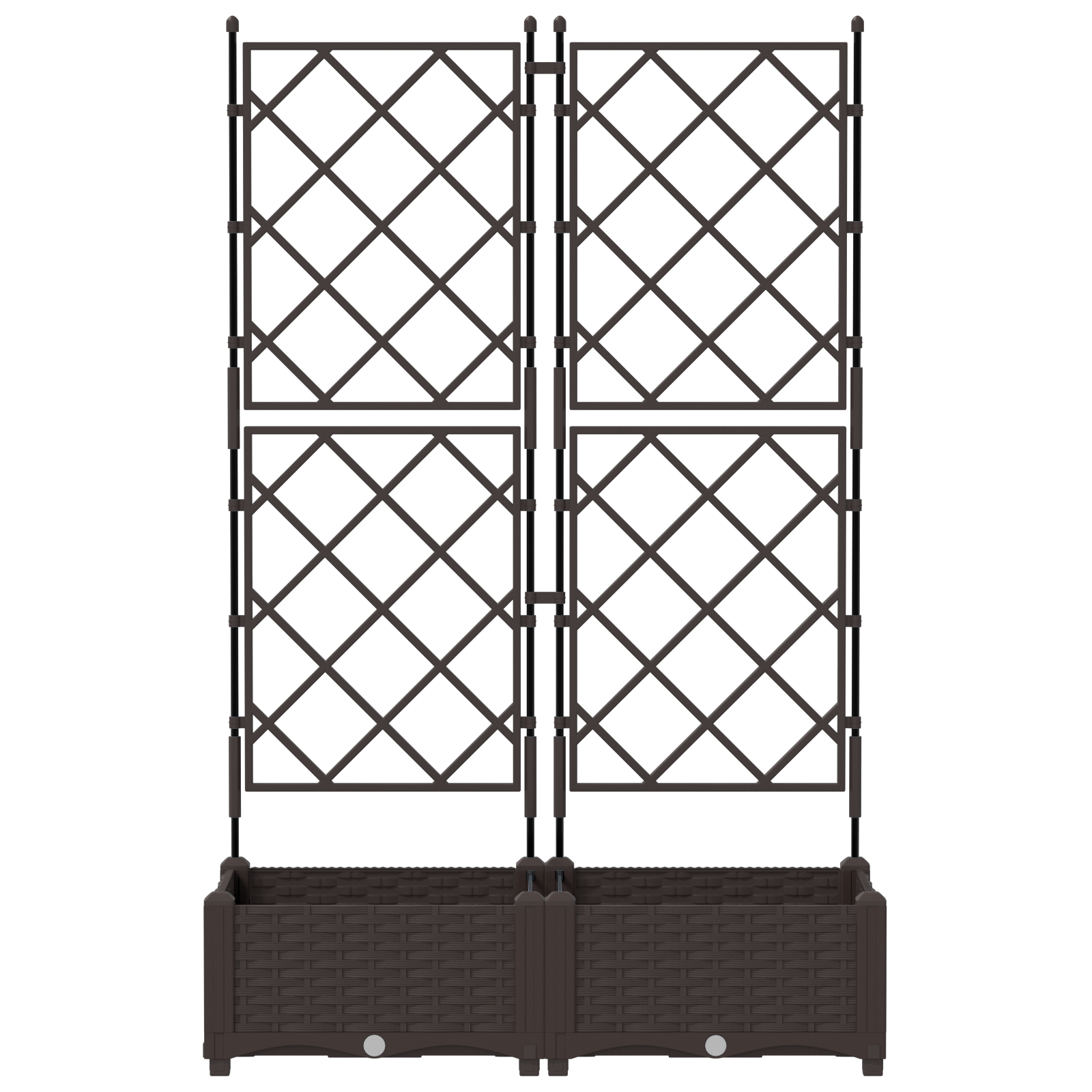 Garden Planter with Trellis 2 pcs Brown 80x40x125.5 cm - Image 5