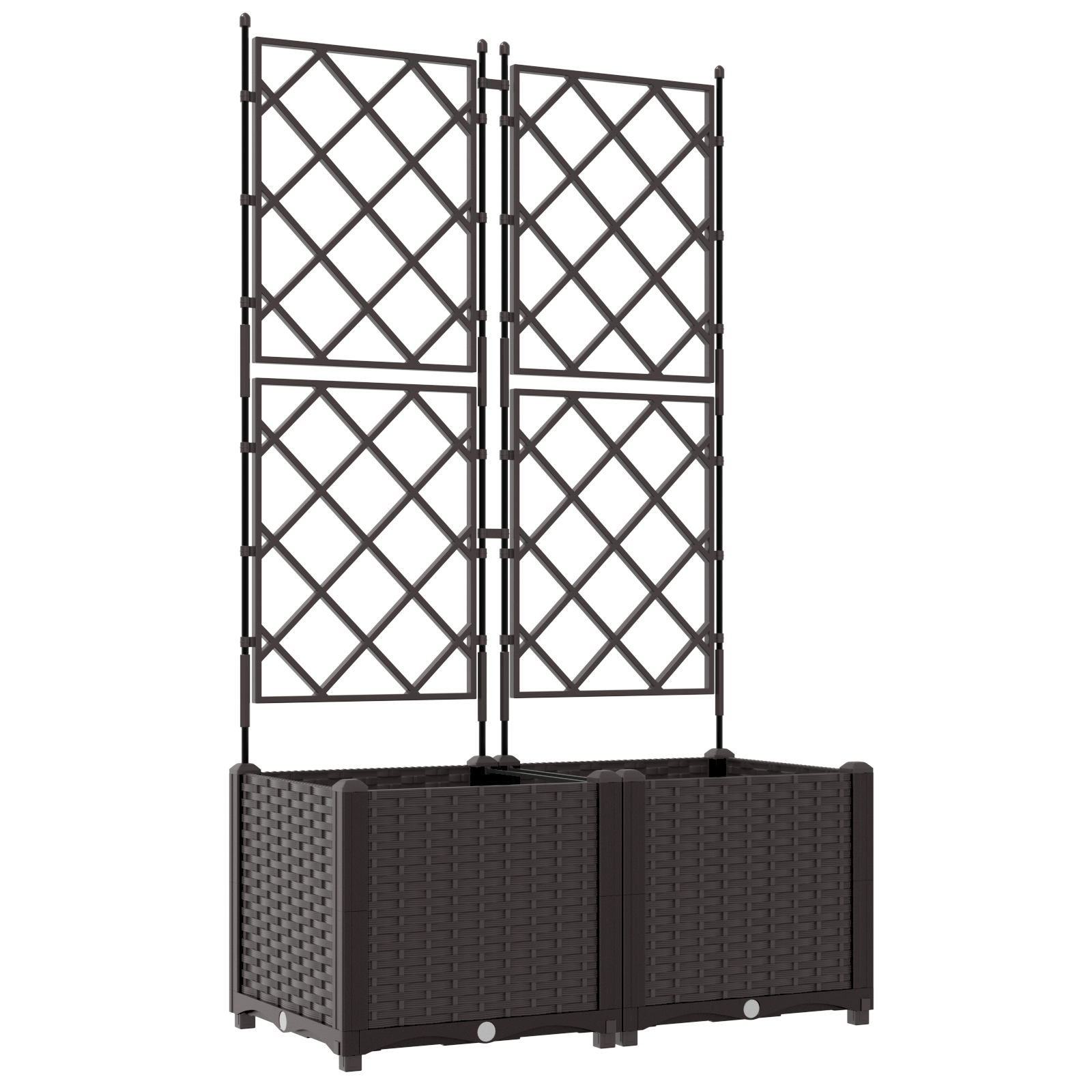 Garden Planter with Trellis 2 pcs Brown 80x40x143 cm - Image 2