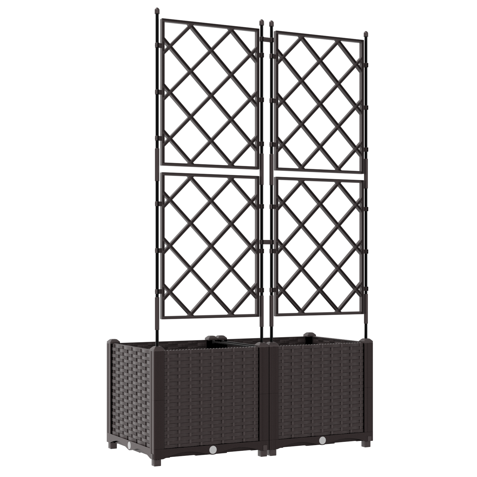 Garden Planter with Trellis 2 pcs Brown 80x40x143 cm - Image 7