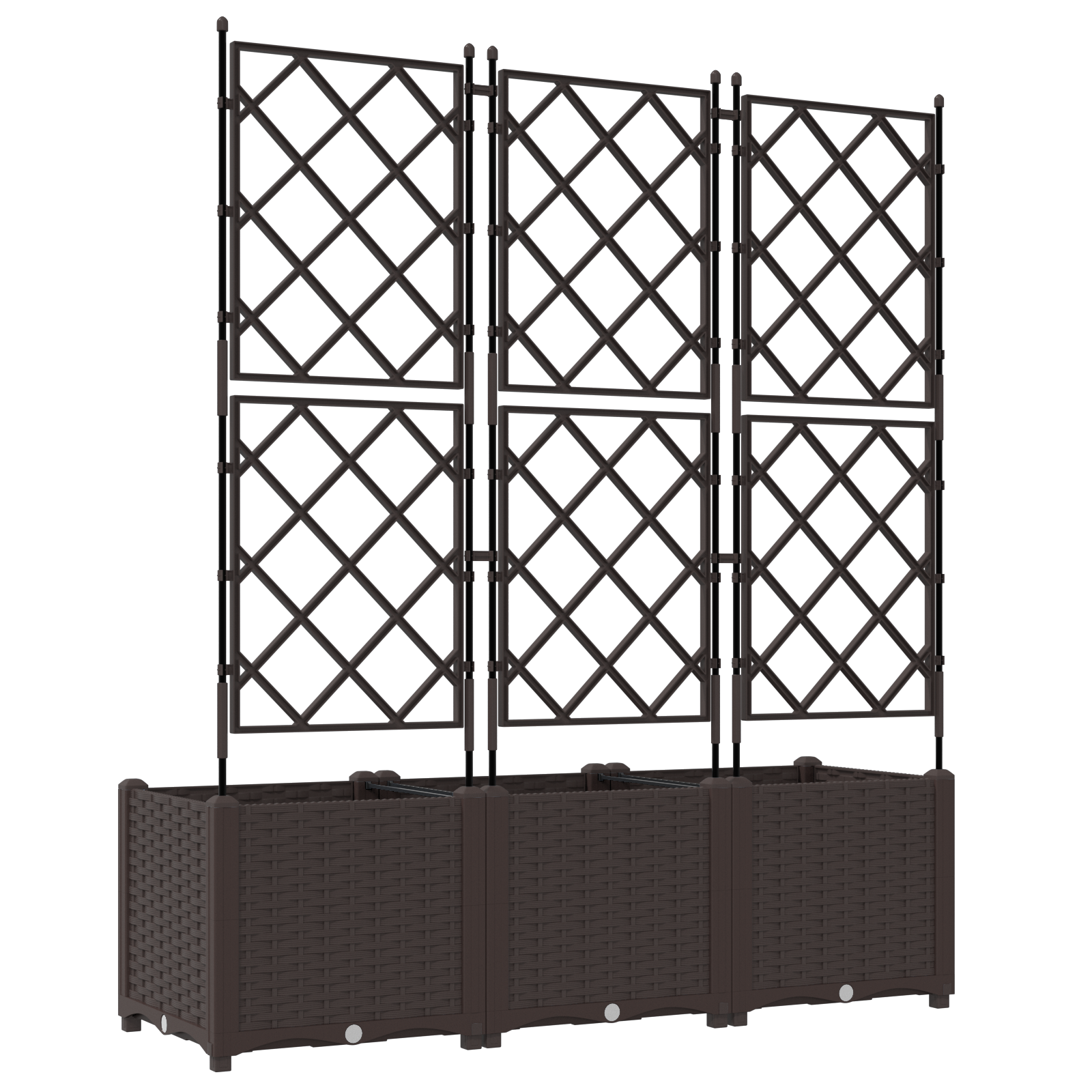 Garden Planter with Trellis 3 pcs Brown 120x40x143 cm - Image 7