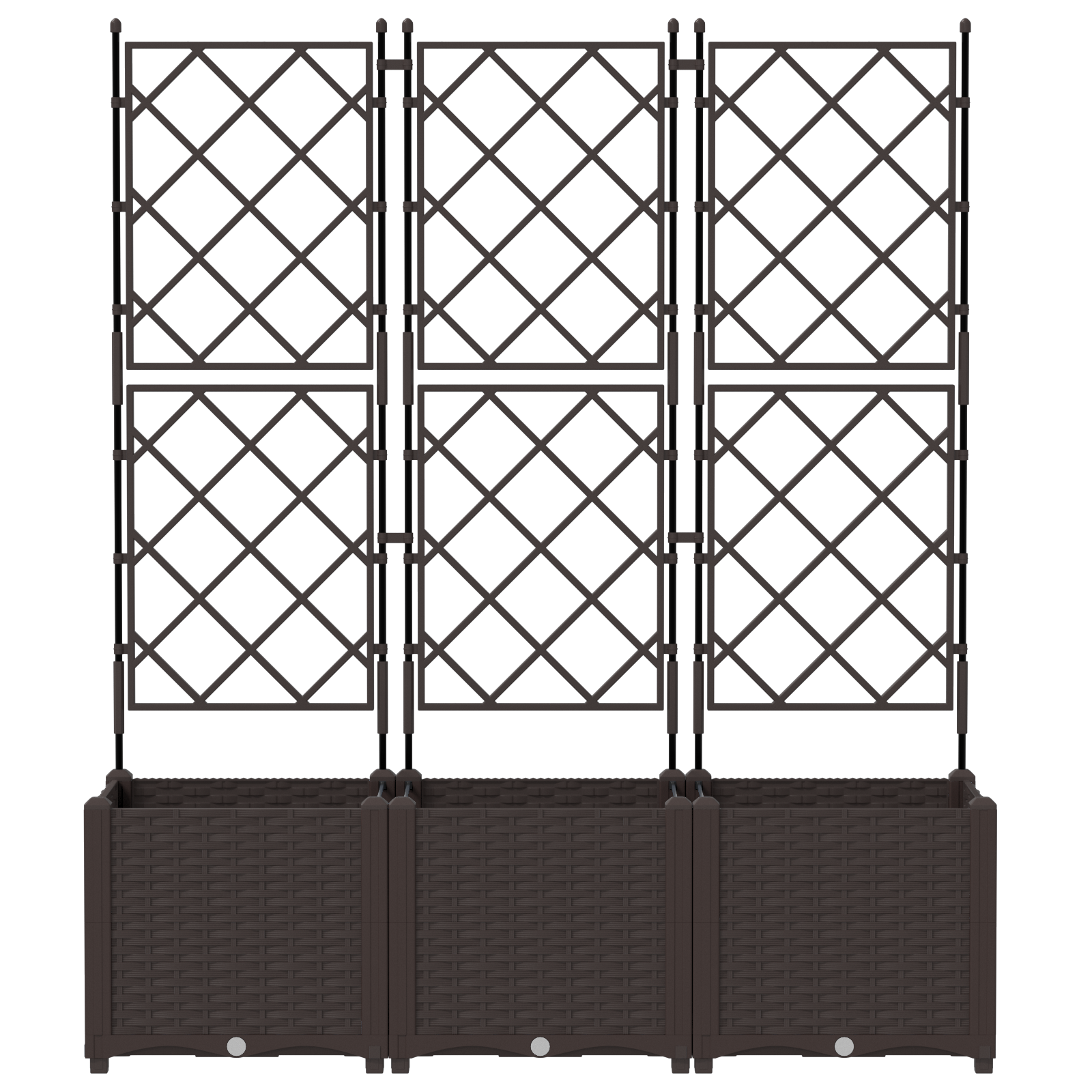 Garden Planter with Trellis 3 pcs Brown 120x40x143 cm - Image 5