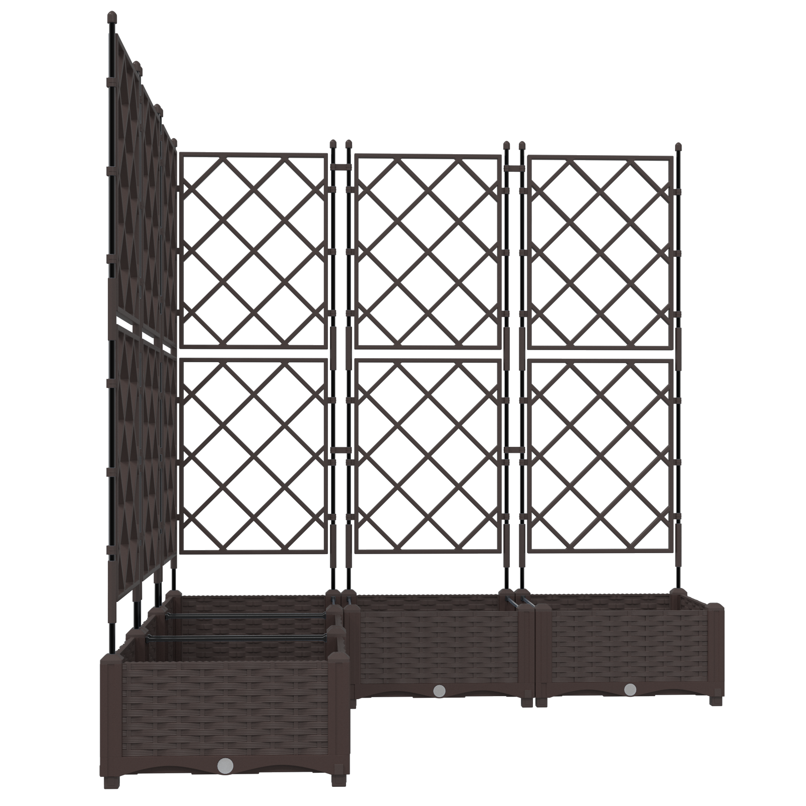 Garden Planter with Trellis 5 pcs Brown 120x120x125,5 cm - Image 5