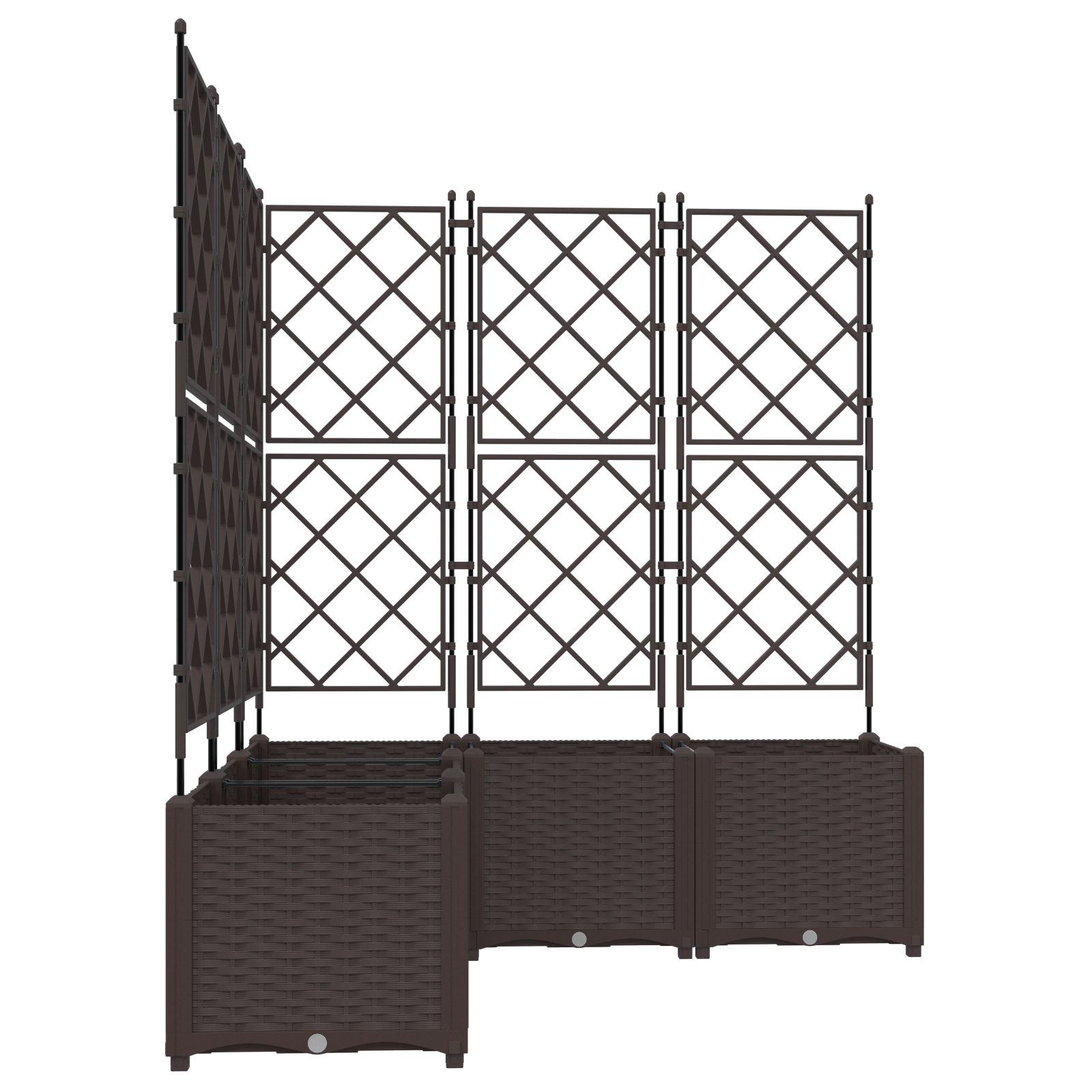 Garden Planter with Trellis 5 pcs Brown 120x120x143 cm - Image 5