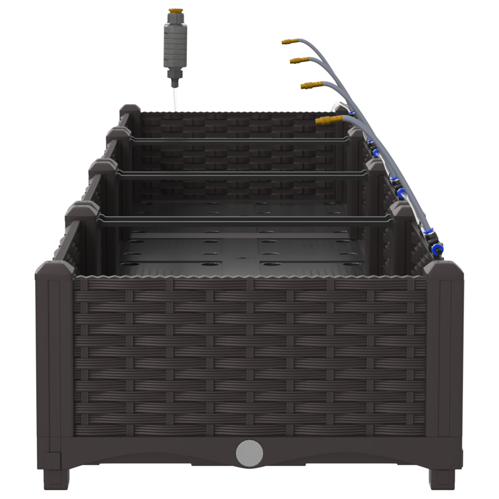 Garden Planters with Water Irrigation System 4 pcs Brown - Image 6