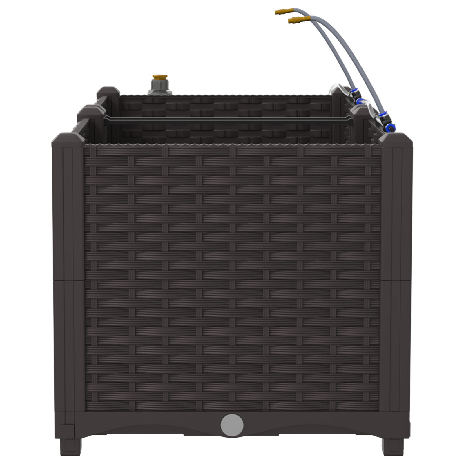 Garden Planters with Water Irrigation System 2 pcs Brown - Image 6