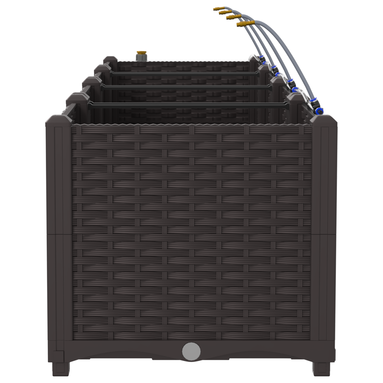 Garden Planters with Water Irrigation System 3 pcs Brown - Image 6