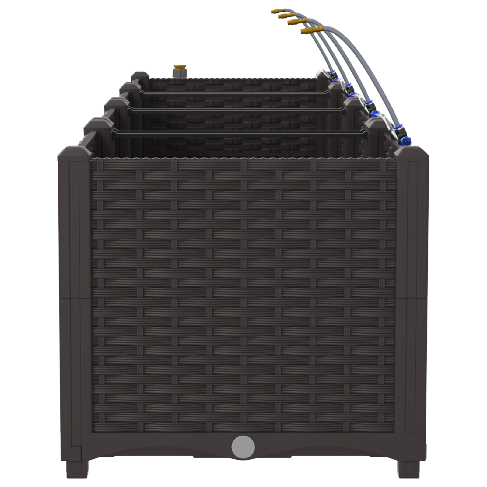 Garden Planters with Water Irrigation System 4 pcs Brown - Image 5