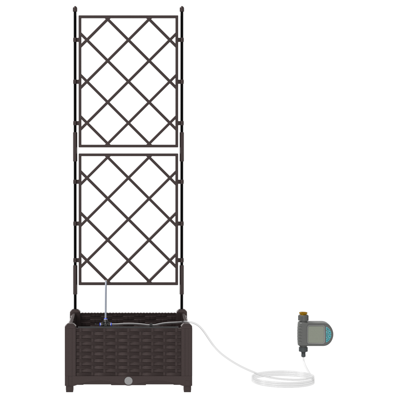 Garden Planters with Water Irrigation System Brown - Image 5