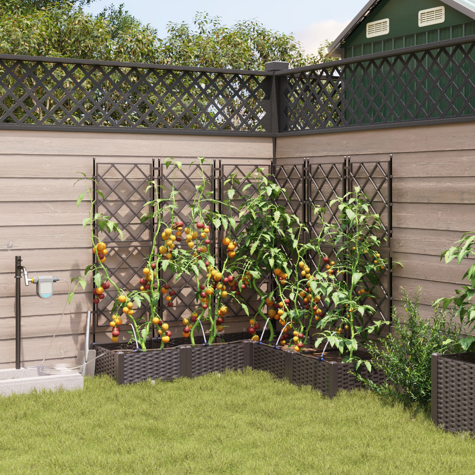 Tuinplanten met Water Irrigatiesysteem 5 stuks Bruin