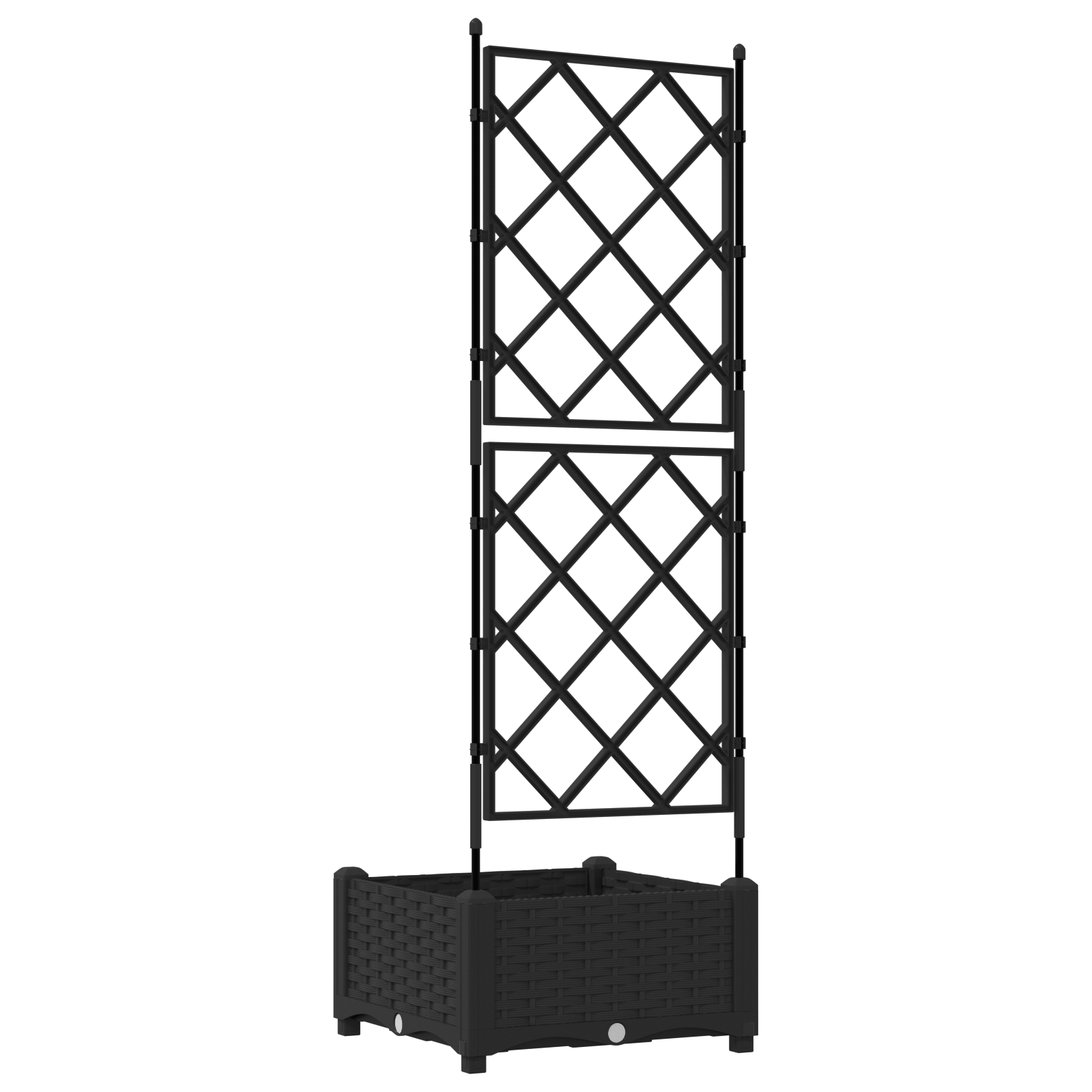 Garden Planter with Trellis Black 40x40x125.5 cm - Image 6