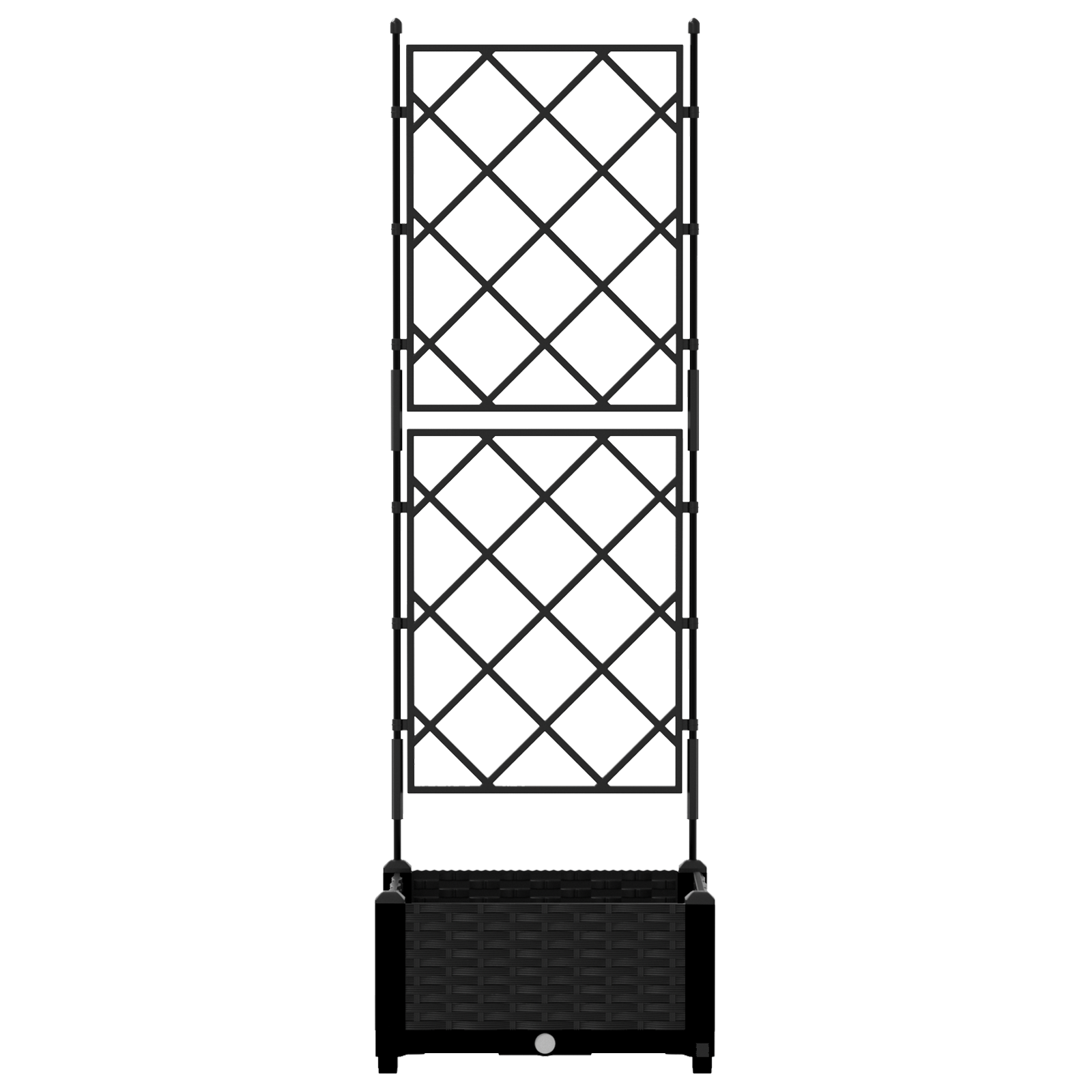 Garden Planter with Trellis Black 40x40x125.5 cm - Image 4