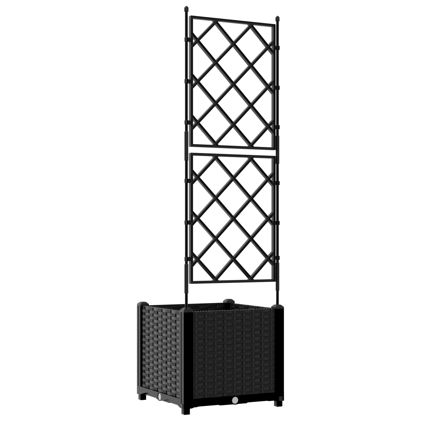 Garden Planter with Trellis Black 40x40x143 cm - Image 6