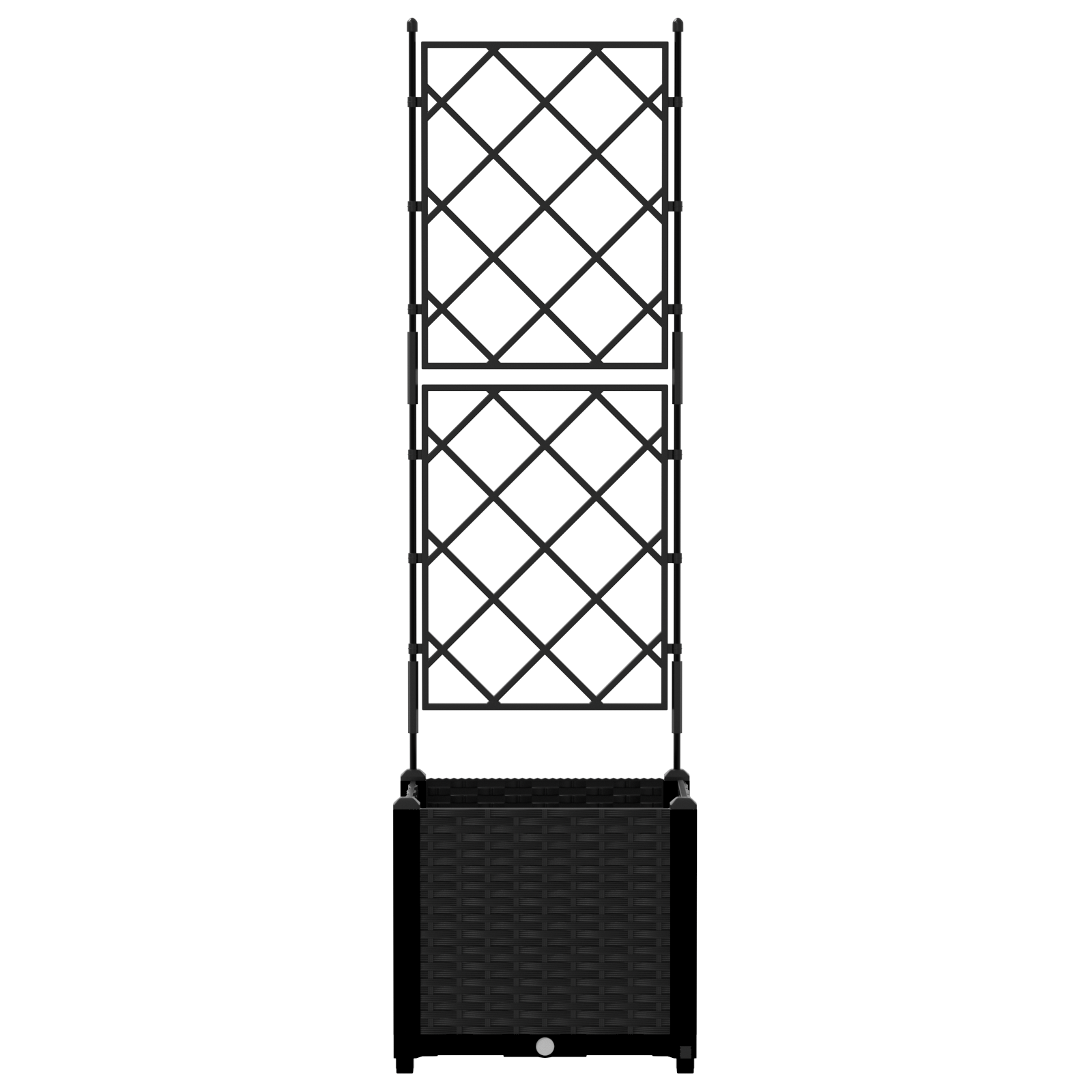 Garden Planter with Trellis Black 40x40x143 cm - Image 4