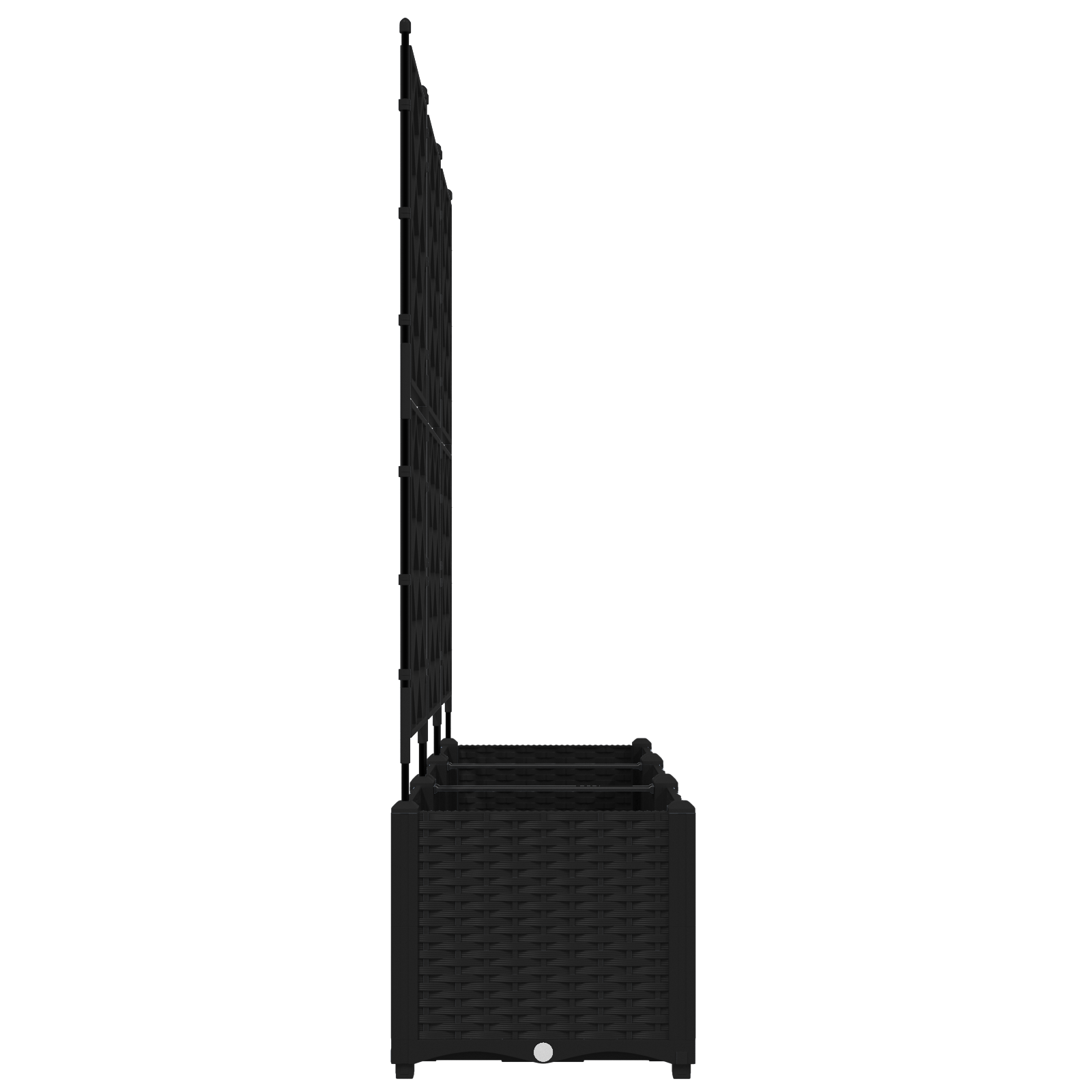 Garden Planter with Trellis 3 pcs Black 120x40x143 cm - Image 5