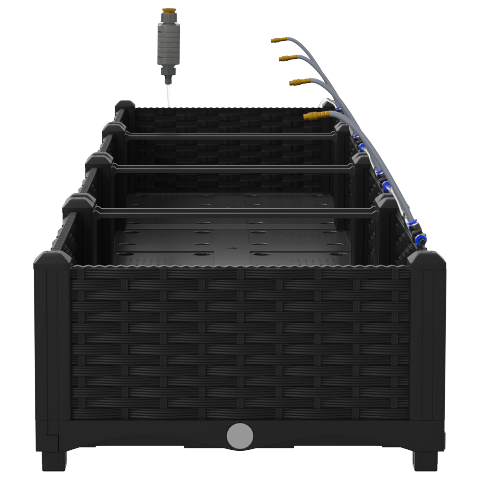 Garden Planters with Water Irrigation System 4 pcs Black - Image 6