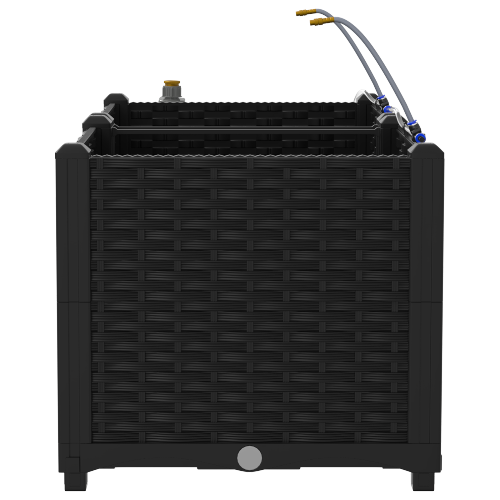 Garden Planters with Water Irrigation System 2 pcs Black - Image 5